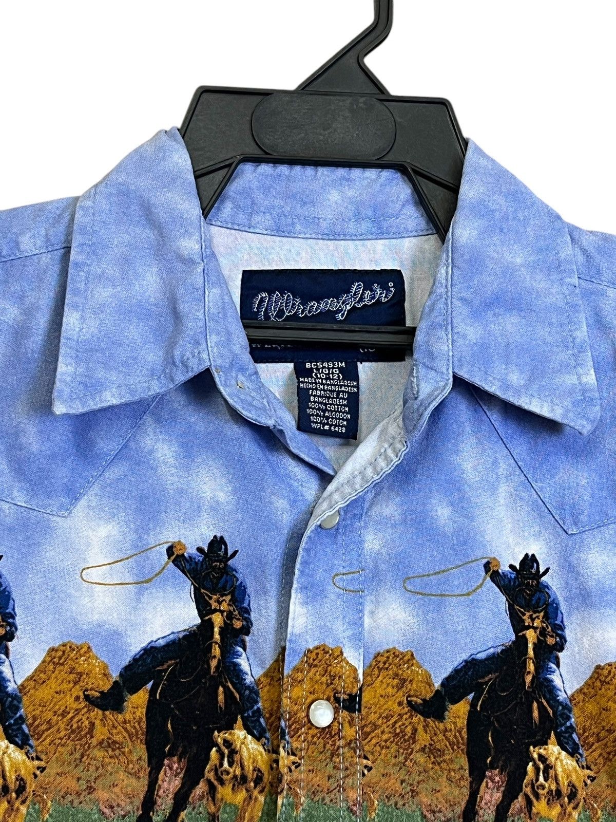 Wrangler RARE🔥VINTAGE WRANGLER COWBOYS WESTERN BUTTON UPS SHIRT Size US XS / EU 42 / 0 - 4 Thumbnail
