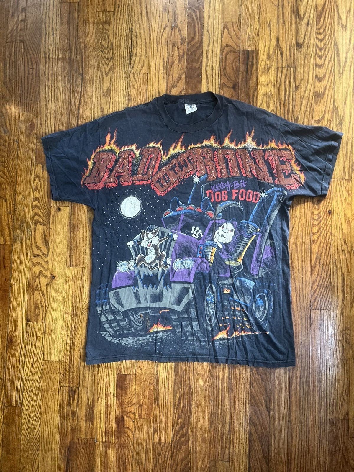 Vintage BAD TO THE BONE ALL OVER PRINT Size US XXL / EU 58 / 5 - 1 Thumbnail