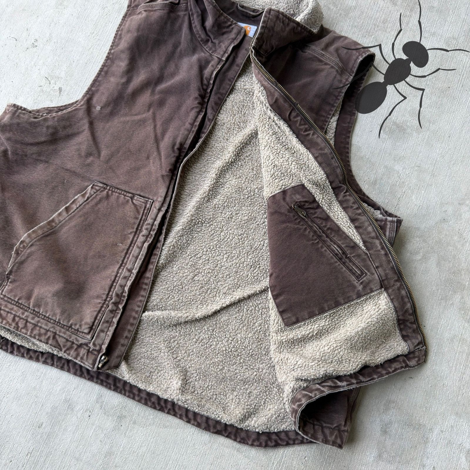 Carhartt × Vintage Carhartt brown faded work wear vest Size US XXL / EU 58 / 5 - 3 Thumbnail