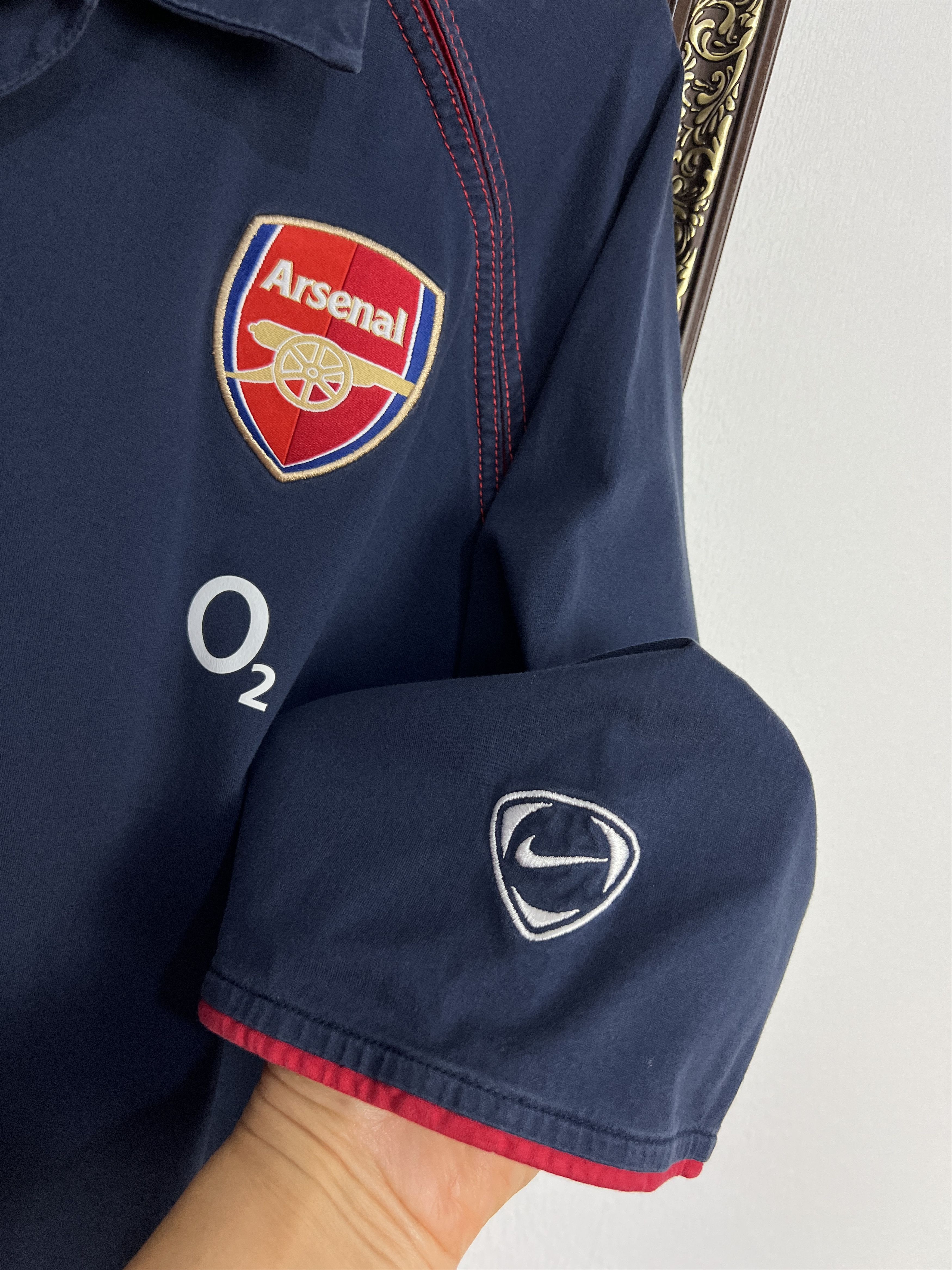 Nike Arsenal o2 Football Polo Shirt Soccer Jersey Gunners 3XL Size US XXL / EU 58 / 5 - 4 Thumbnail