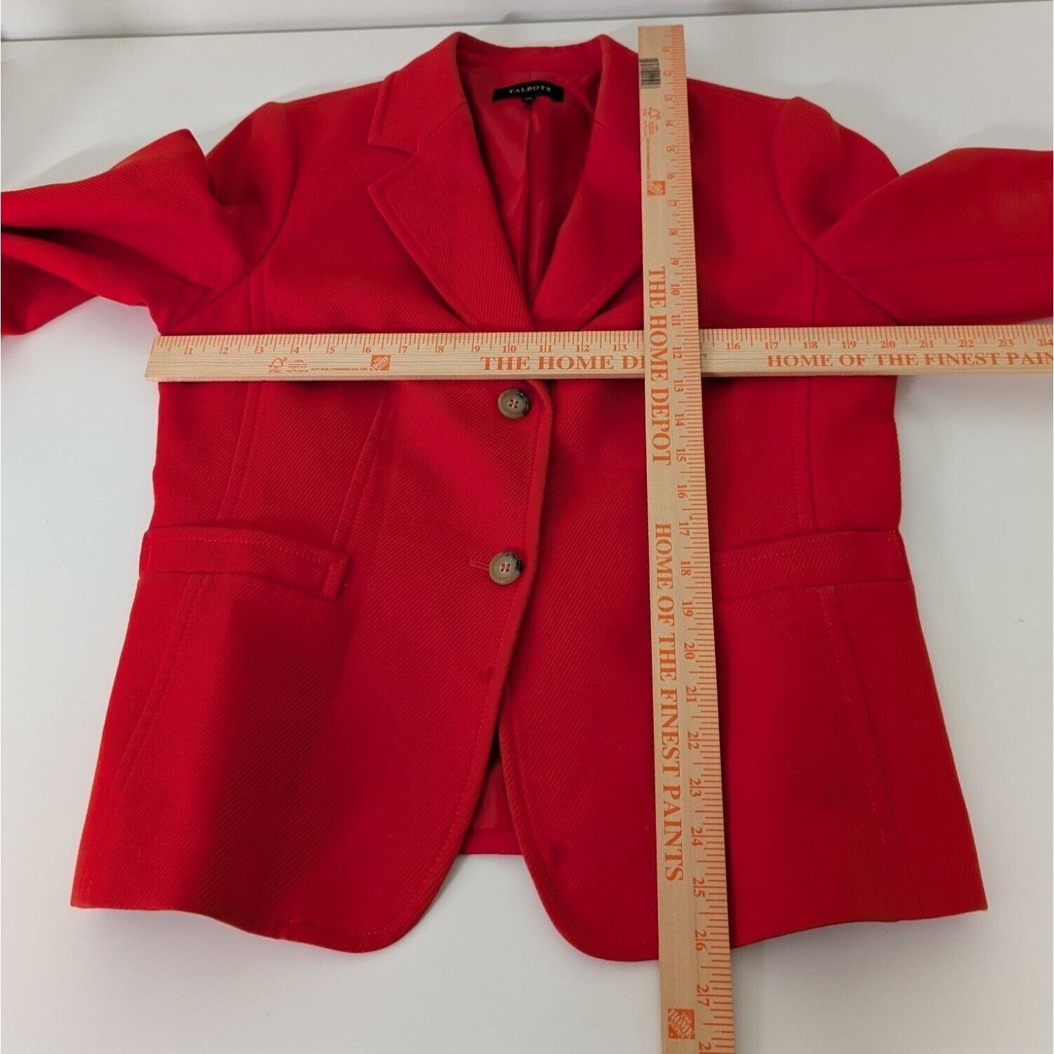 Talbots Talbots 2 Button Blazer Womens Size 14 Orange 100% Cotton Size XL / US 12-14 / IT 48-50 - 12 Thumbnail