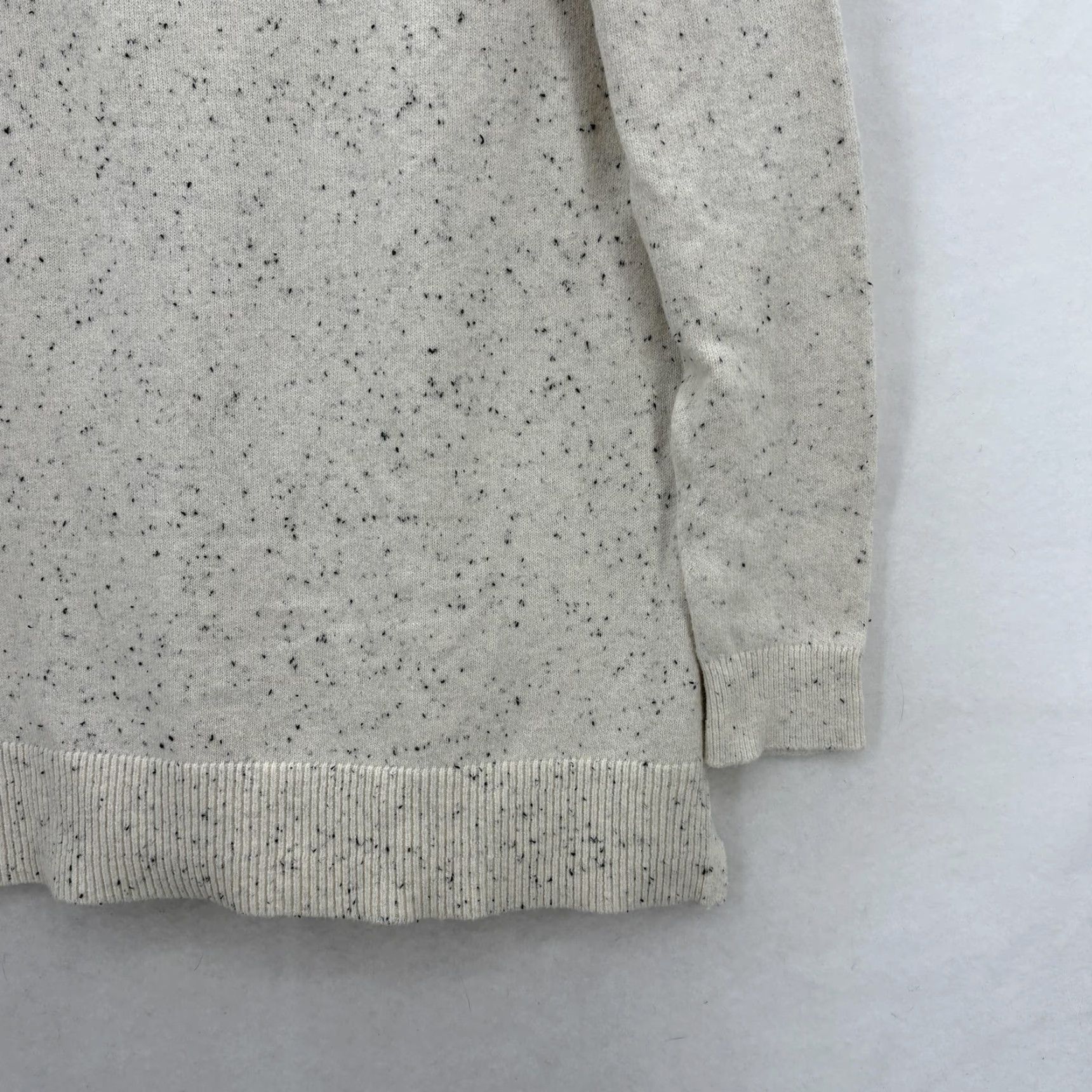 Loft LOFT Womens Sweater Crew Neck White Speckled Long Sleeve Knit Pullover Medium Size M / US 6-8 / IT 42-44 - 3 Thumbnail
