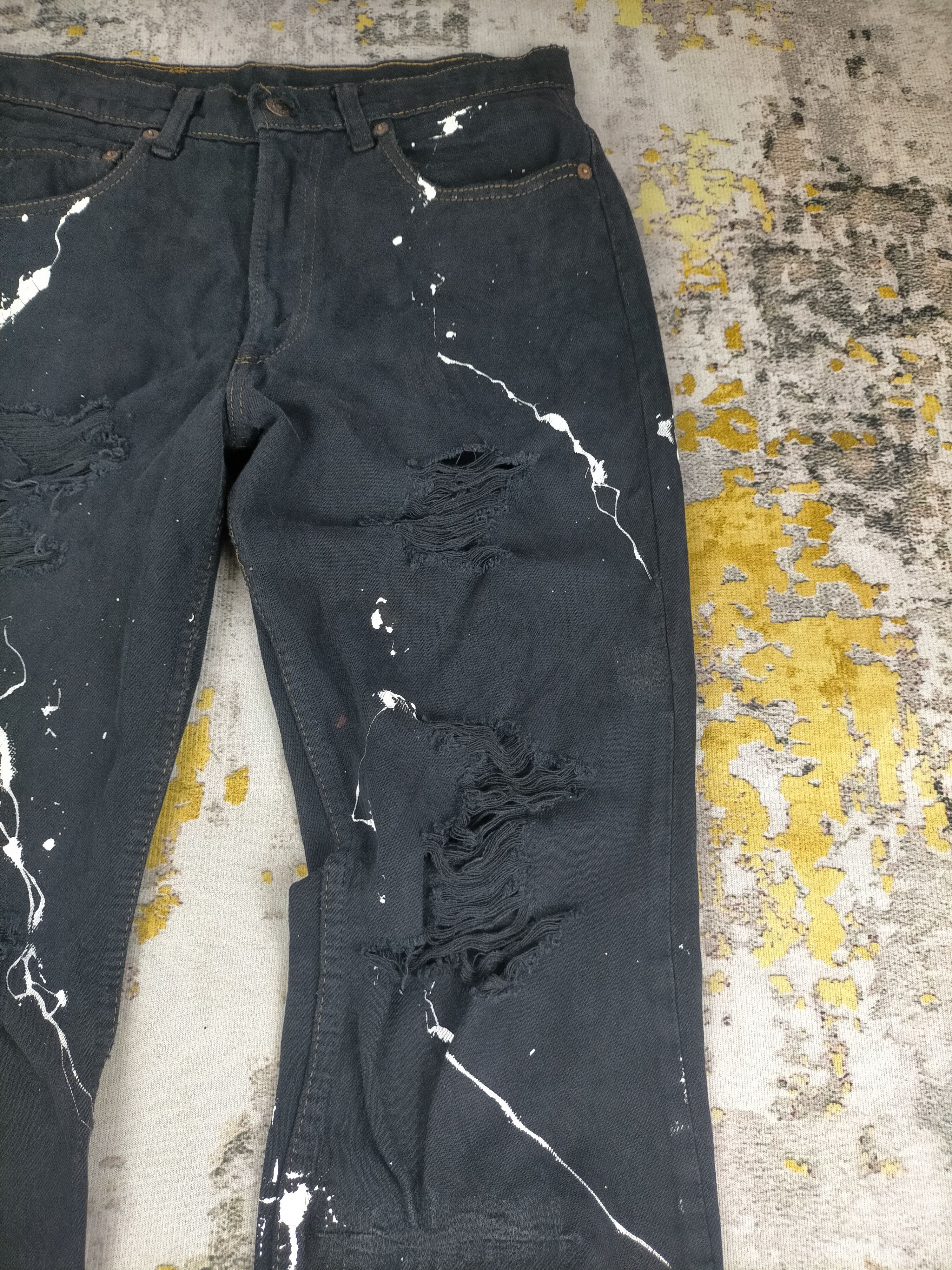 Levi's Rare 80s Levis 517 Trashed Splatter Distressed Flare Jeans Size US 30 / EU 46 - 5 Thumbnail