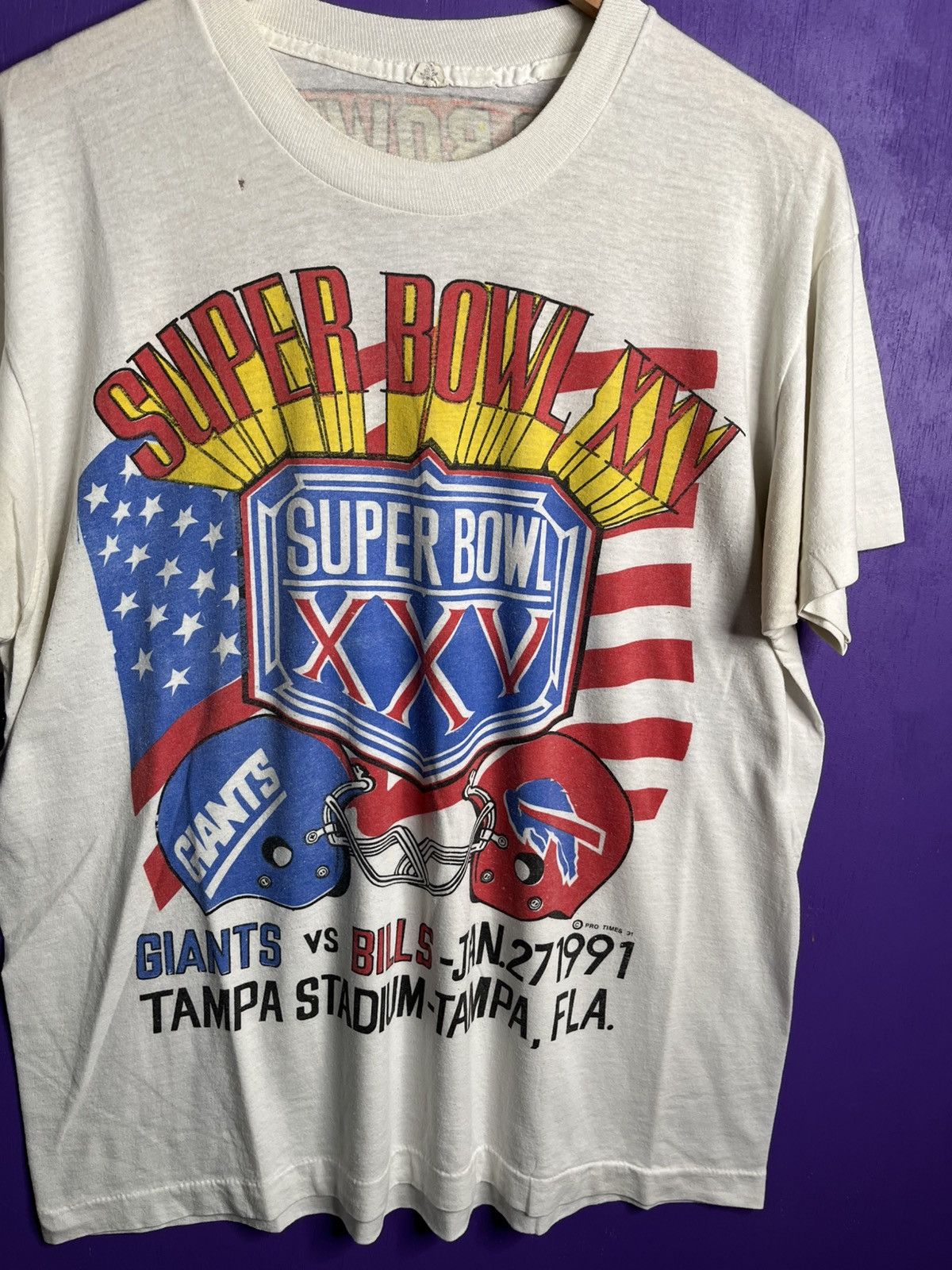 NFL × Vintage Vintage 1991 Super Bowl XXV rosters t-shirt Size US L / EU 52-54 / 3 - 3 Thumbnail