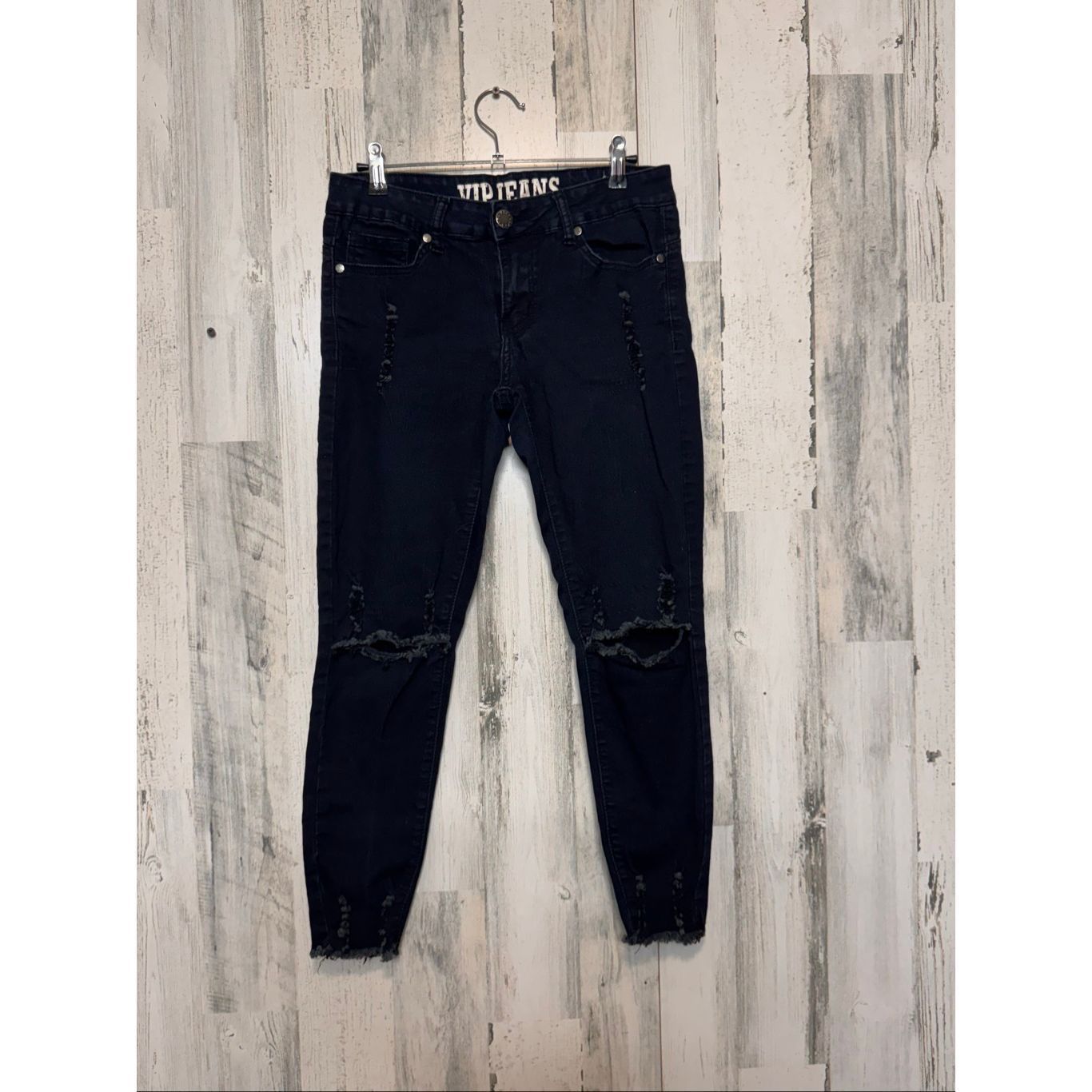 Other VIP Jeans Black Distressed Skinny Jeans Women’s Size 7 Size 28" / US 6 / IT 42 - 1 Thumbnail