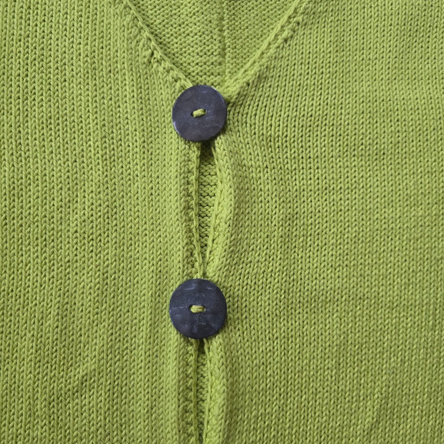 Vintage Pure Cardigan Womens XL Green HandKnit Heavy Long Sleeve Casual Bohemian Classic sweater cardigan Women Size XL / US 12-14 / IT 48-50 - 5 Thumbnail