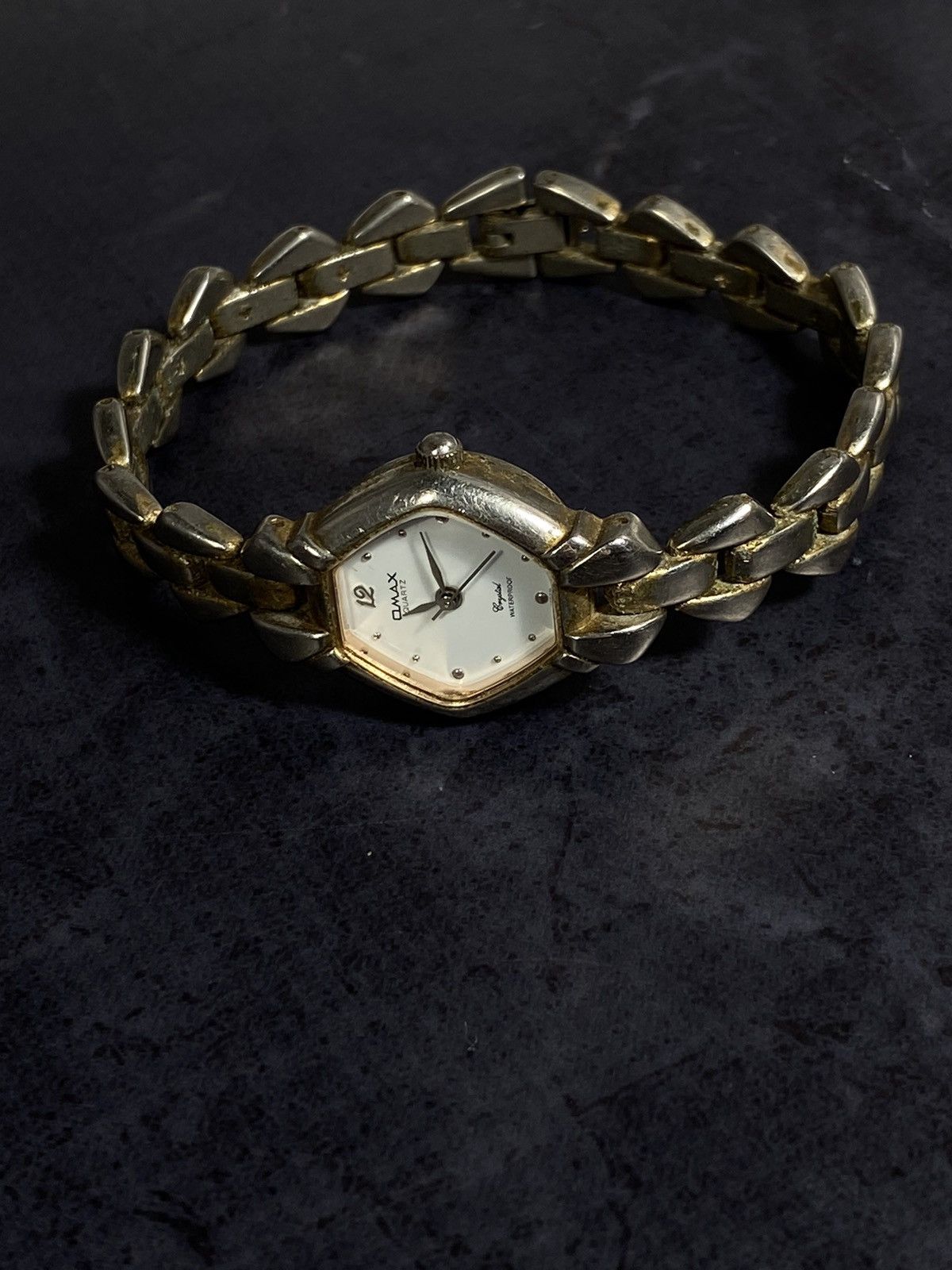 Jewelry Vintage Omax Hexagon Watch, Gold-Tone Bracelet Size ONE SIZE - 3 Thumbnail
