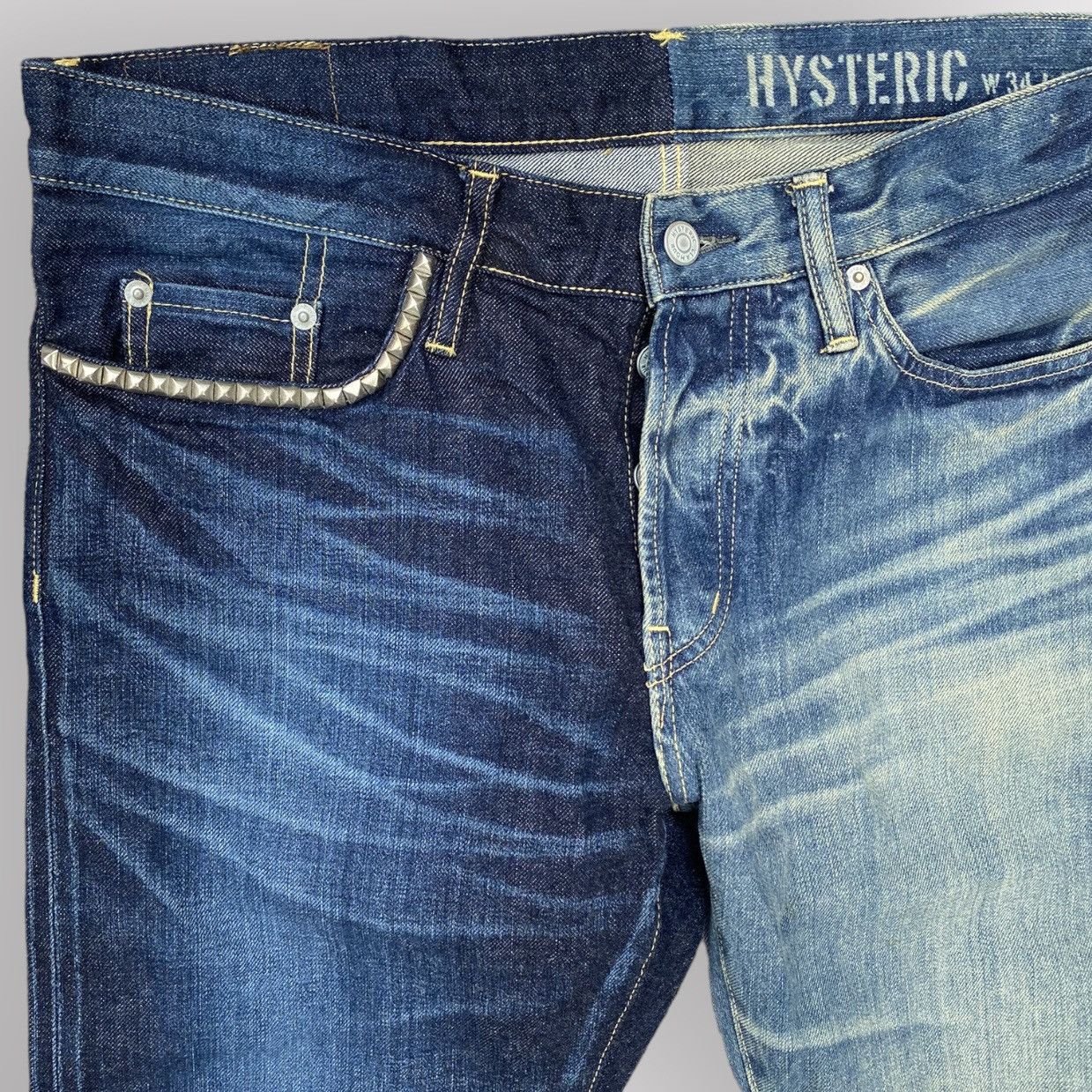 Hysteric Glamour SS14 Hysteric Glamour Two Tone Hybrid Corolla Jeans Size US 34 / EU 50 - 3 Thumbnail