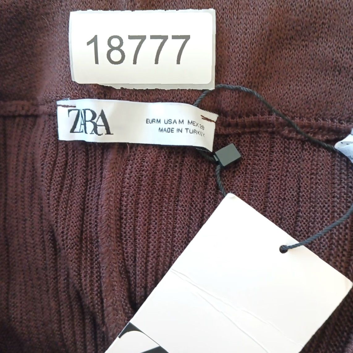 Zara Zara Pants Womens Bootcut Ankle Knit Pull On Brown 28x25 M Regular Inseam 25in 28x25 Sheer Lightweight Size 32" / US 10 / IT 46 - 7 Thumbnail