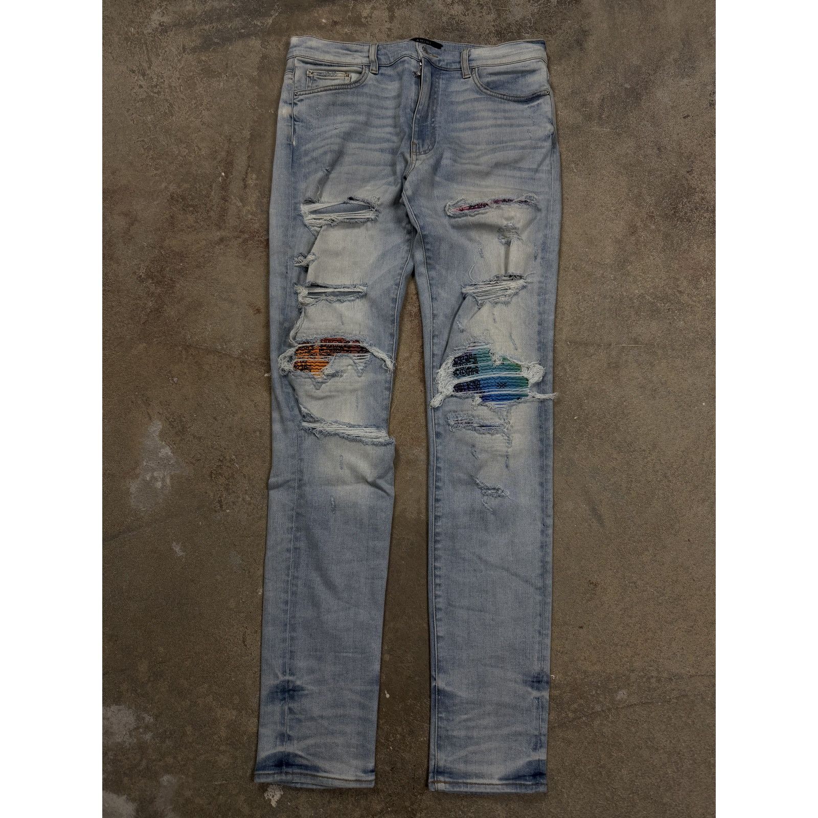 Amiri Amiri MX1 Light Wash Paisley Patch Multi Used 34 Size US 34 / EU 50 - 1 Thumbnail