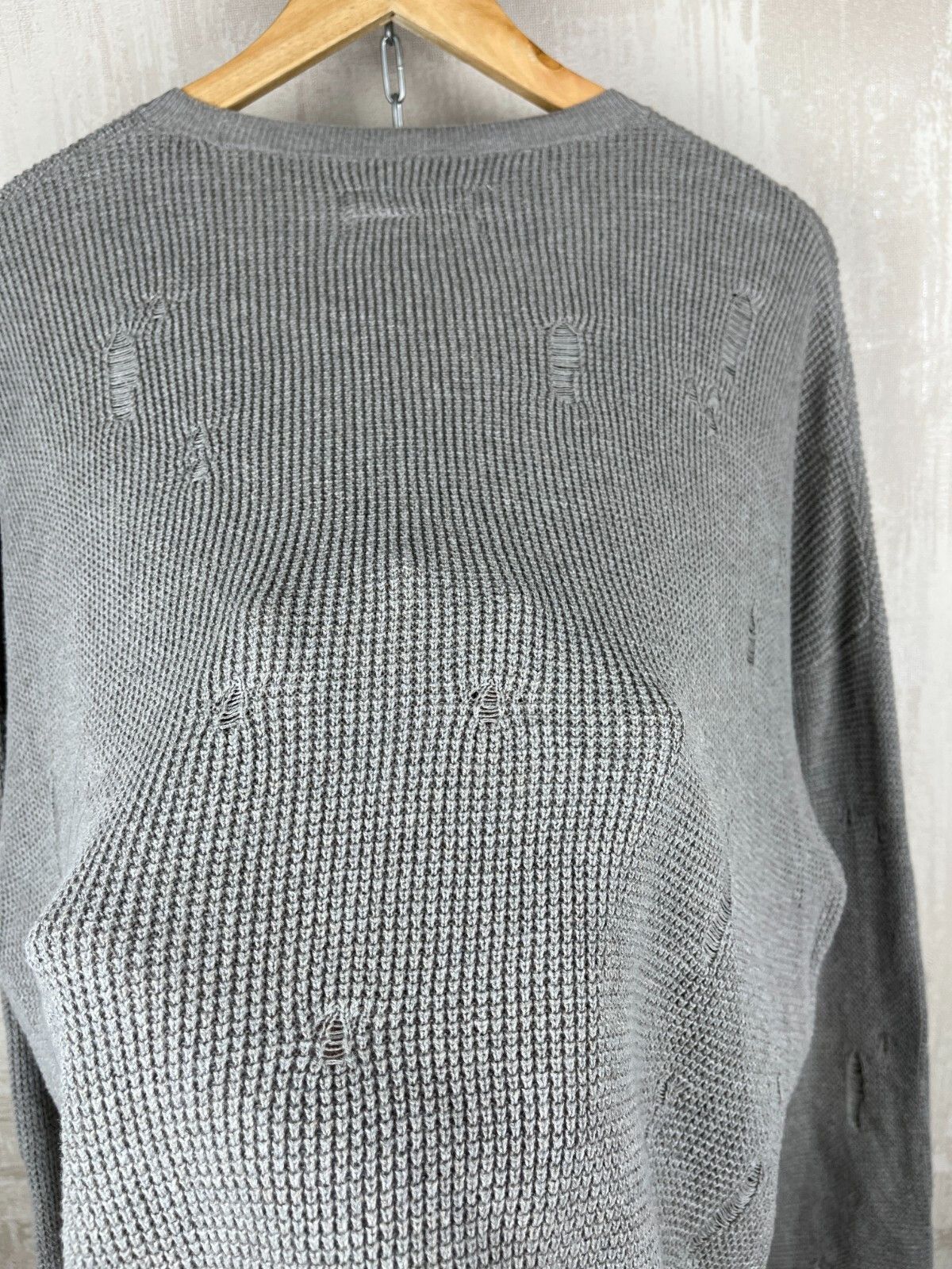 Allsaints AllSaints Forram Long Sleeve Distressed Sweater Oversized Size US L / EU 52-54 / 3 - 18 Thumbnail