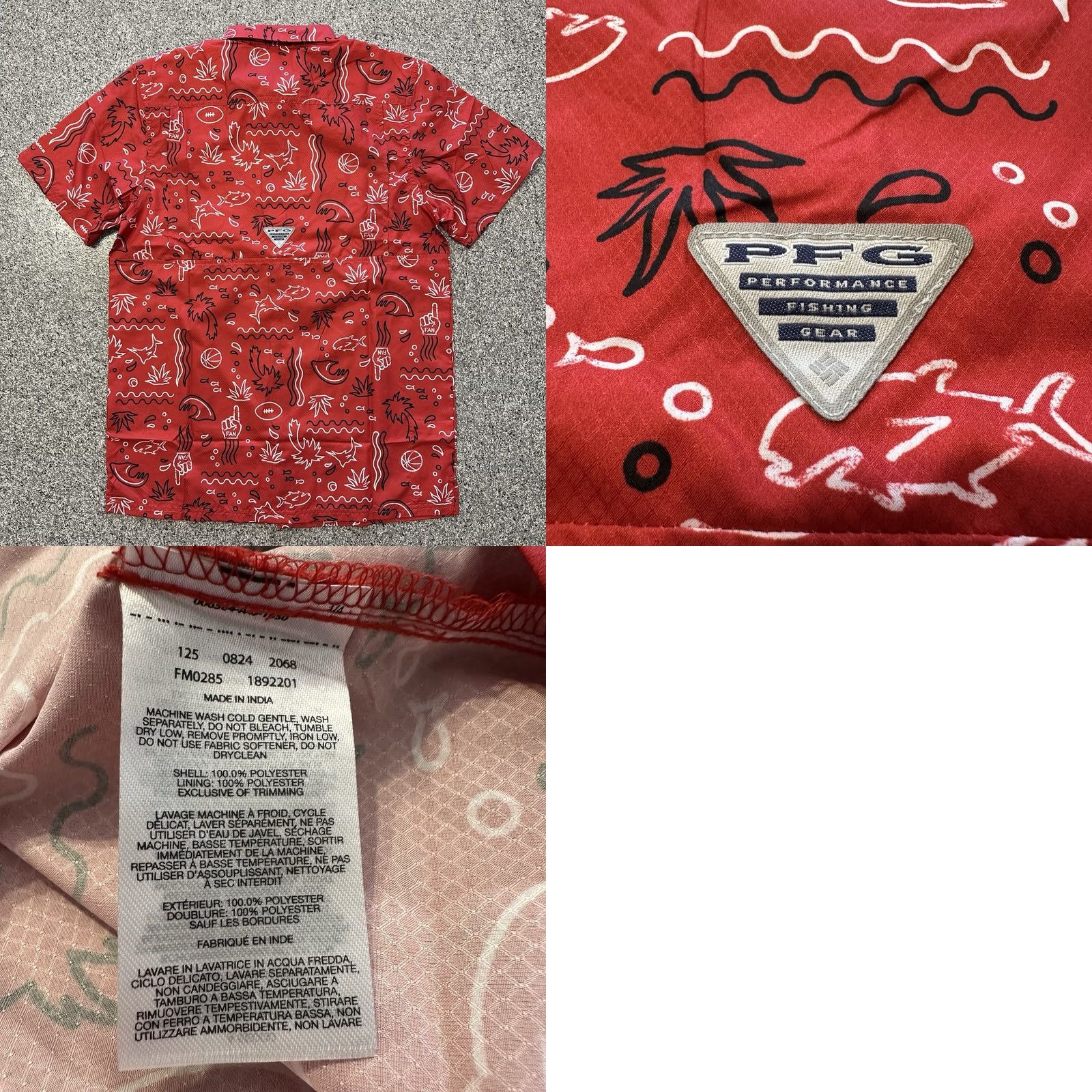 Vintage Columbia PFG Georgia Bulldogs Button-Up Shirt Mens S Omni Shade Tide Camp Fan Shirt Size US S / EU 44-46 / 1 - 8 Thumbnail