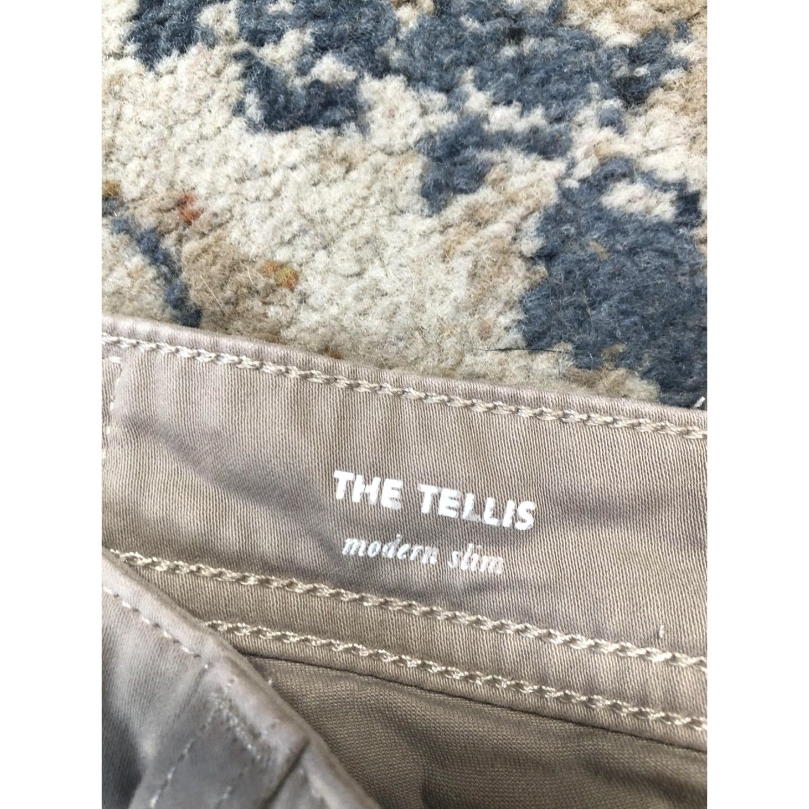 Vintage AG Adriano Goldschmied The Tellis Jeans Mens 31x29 Beige Slim Tapered Stretch Size US 31 - 7 Thumbnail