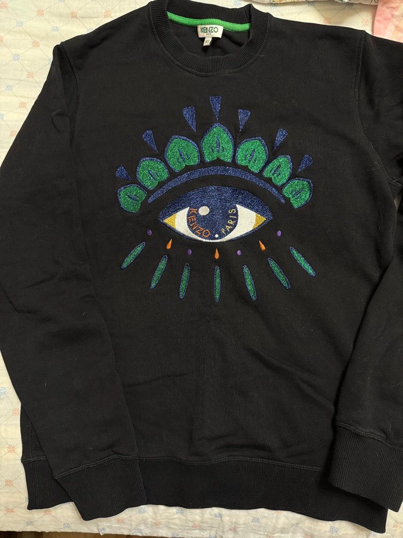 Kenzo Black Eye Print Crewneck Sweatshirt - dmc