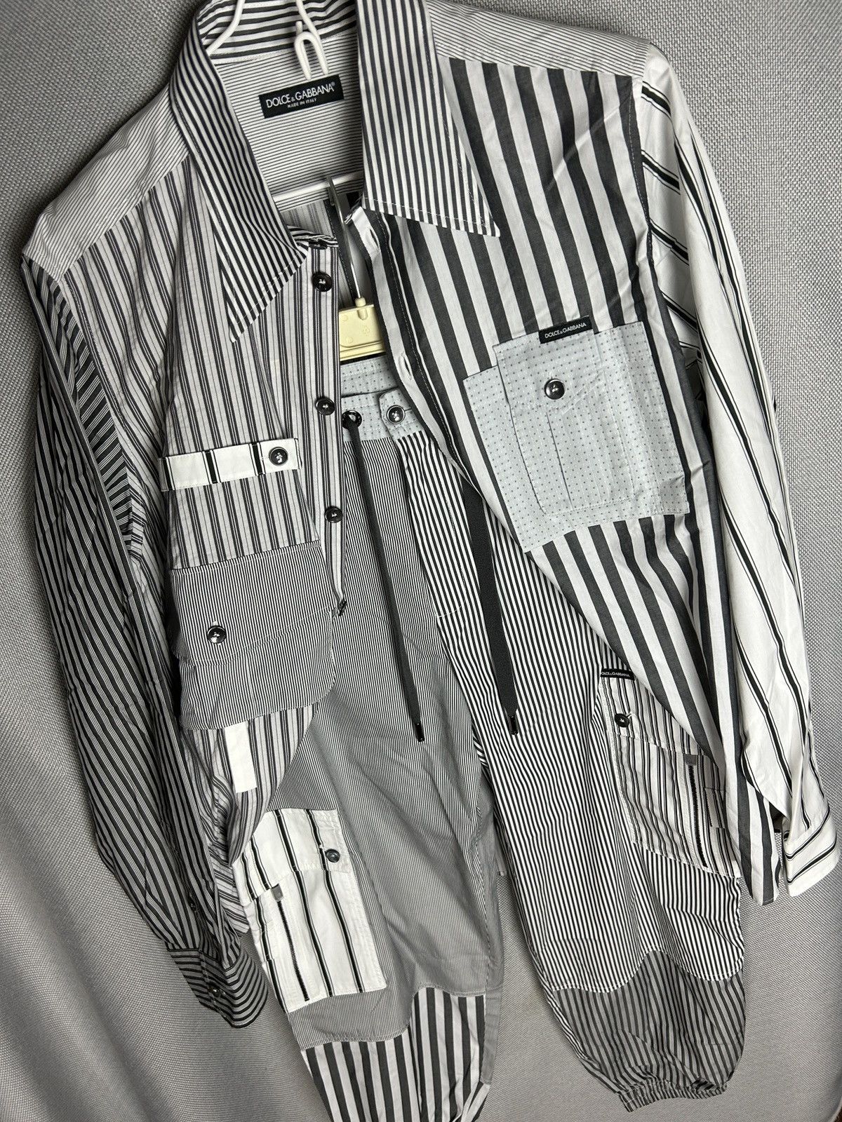 Dolce & Gabbana Dolce & Gabbana striped cargo set shirt+pants Size US 36 / EU 52 - 1 Thumbnail