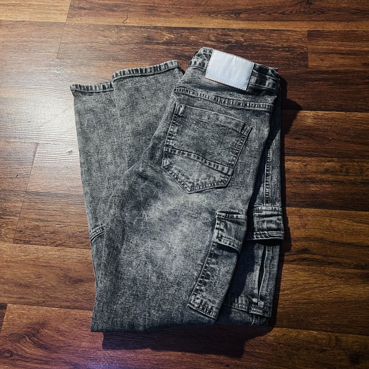 Grey Distressed Cargo Gstar Jeans