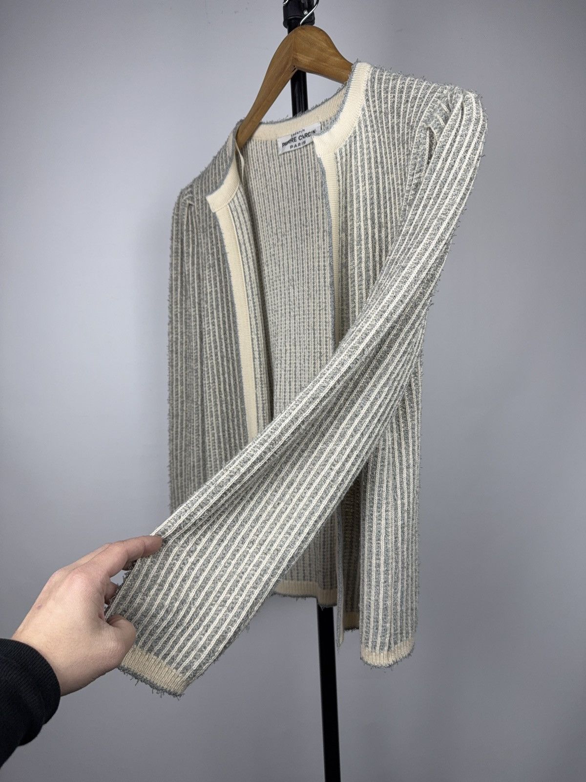 Pierre Cardin Retro 80s Pierre Cardin Paris West Germany Ribbed Cardigan Size S / US 4 / IT 40 - 5 Thumbnail