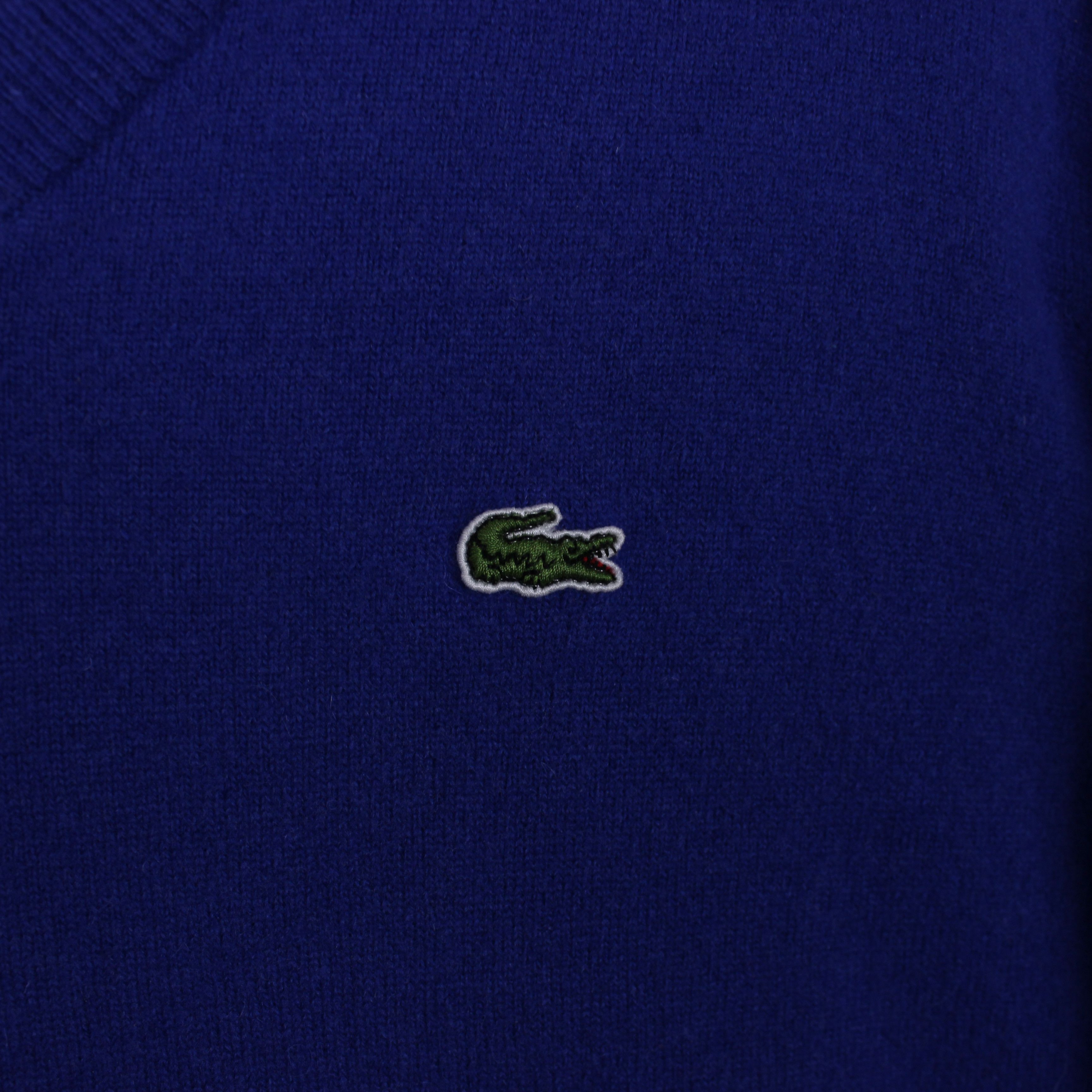 Lacoste Lacoste sweater wool pure blue M L 5 vintage Size US L / EU 52-54 / 3 - 3 Thumbnail