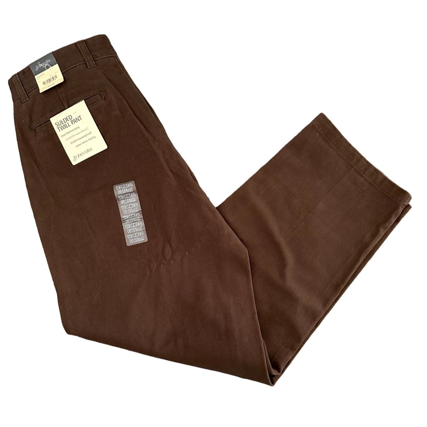 St. Johns Bay NEW St. John's Bay Mens Pants Size 34 x 32 Flat Front ...