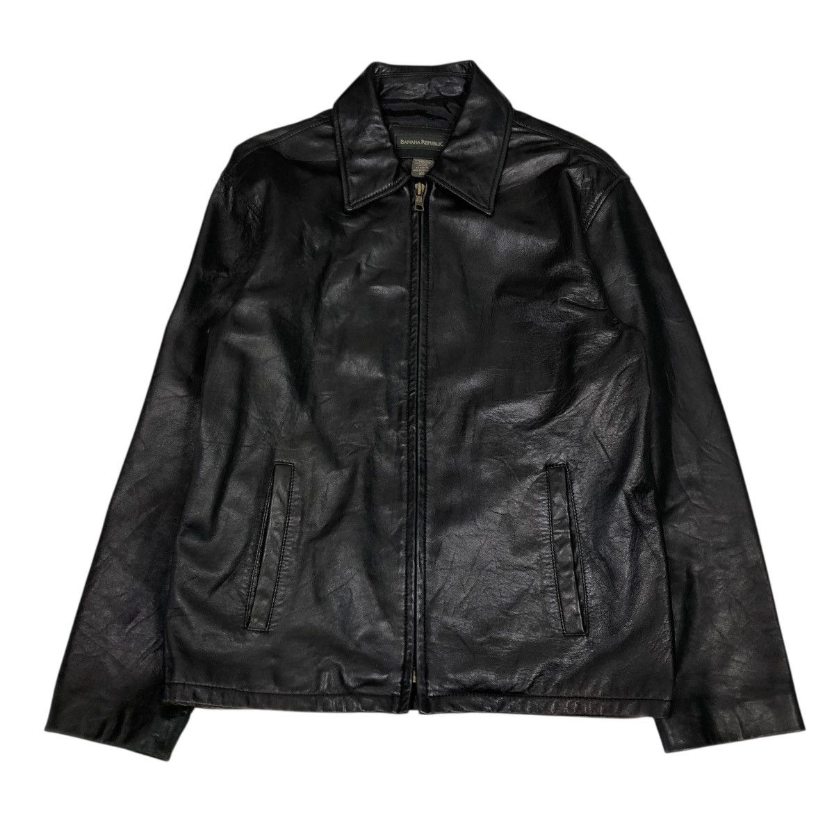 🔥VINTAGE SOFT LEATHER JACKET BANANA REPUBLIC ISSEY MIYAKE