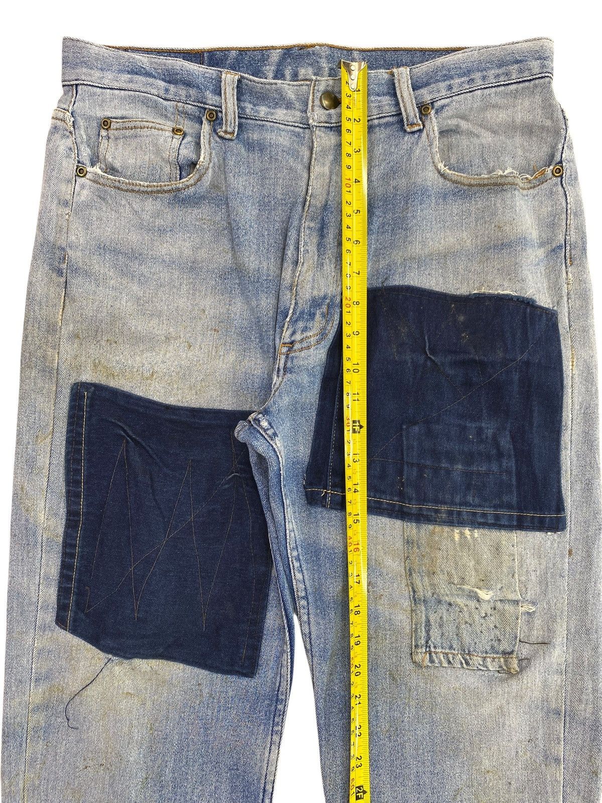 Japanese Brand Vintage Japanese Brand Patchwork Style Baggy Jeans Size US 33 - 10 Thumbnail