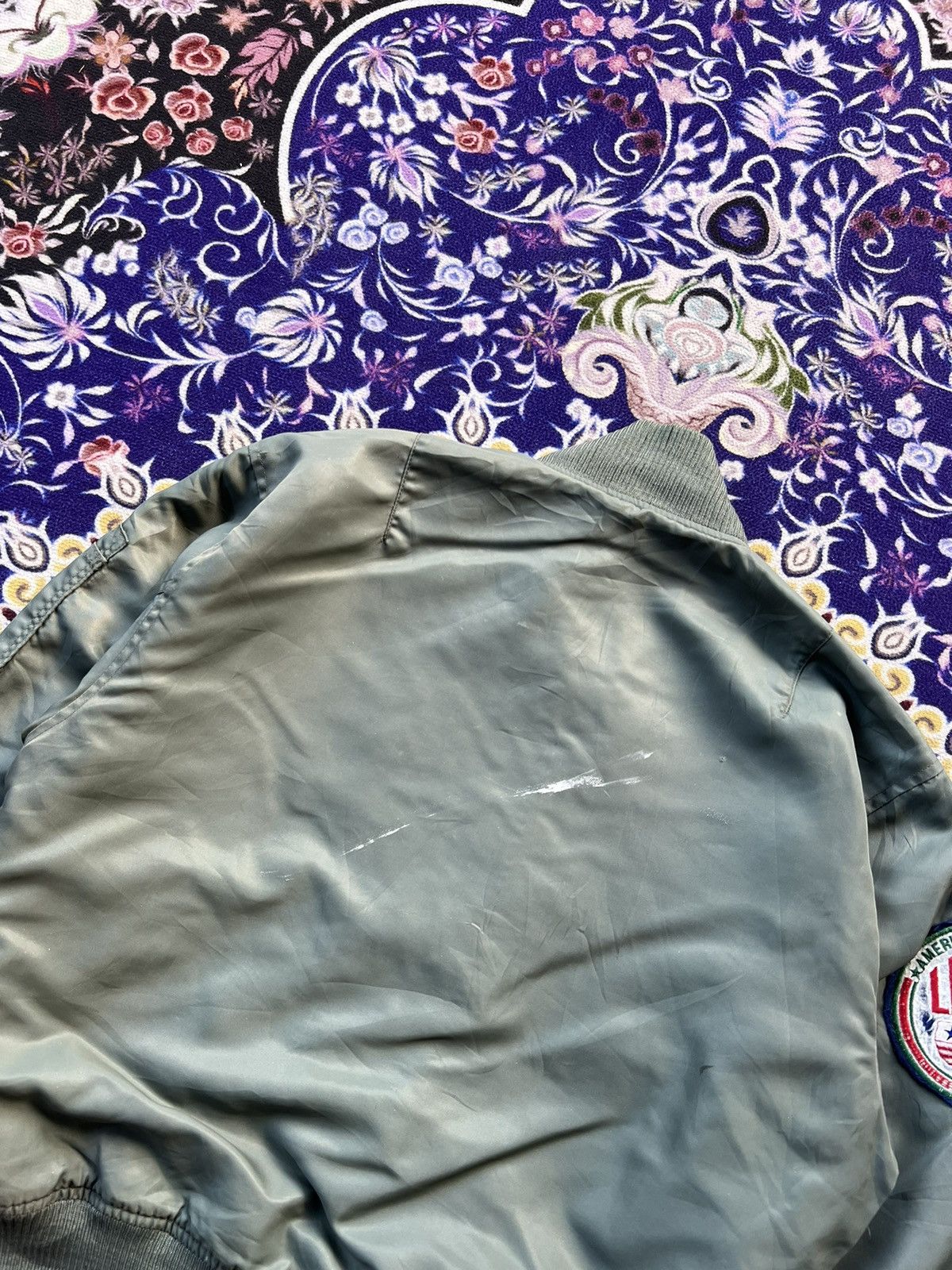 Japanese Brand Vintage Levis Ma-1 Green Army Bomber Jacket Size US S / EU 44-46 / 1 - 12 Thumbnail