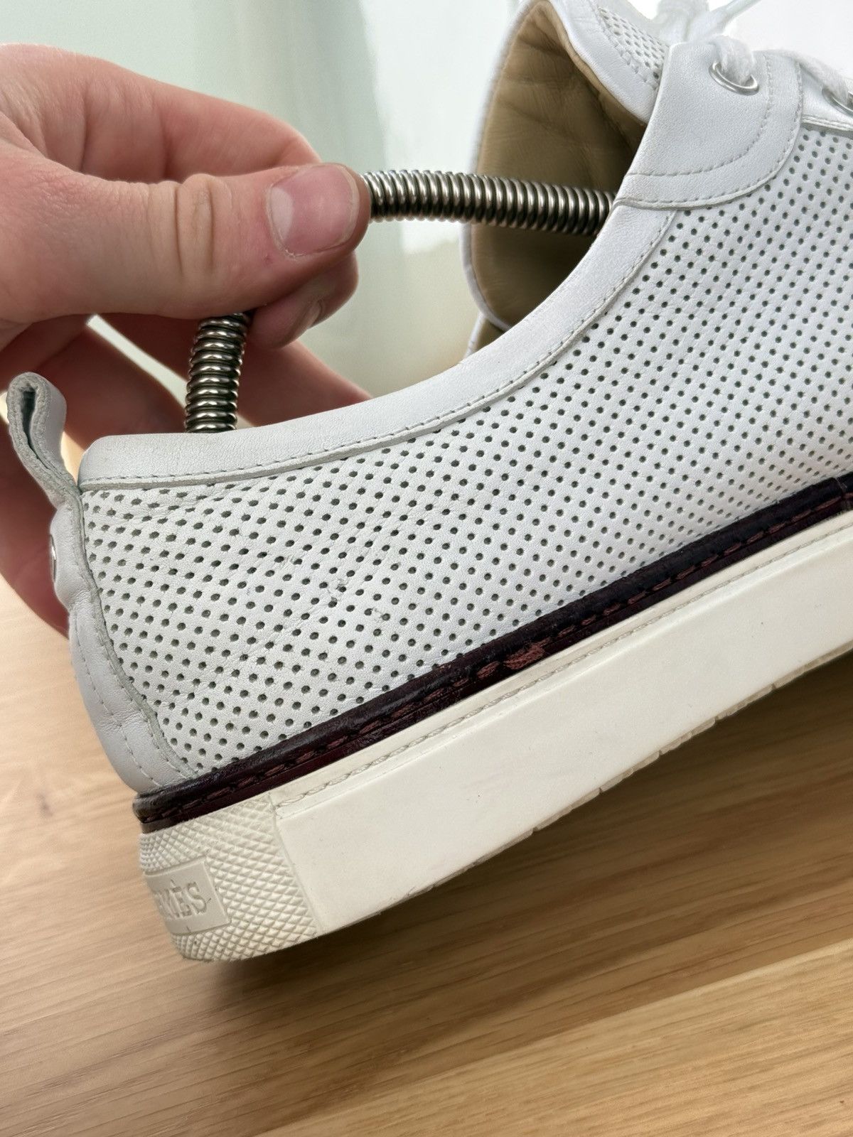 Hermes Hermes Sneakers Leather White logo Shoes 44 Size US 10 / EU 43 - 11 Thumbnail