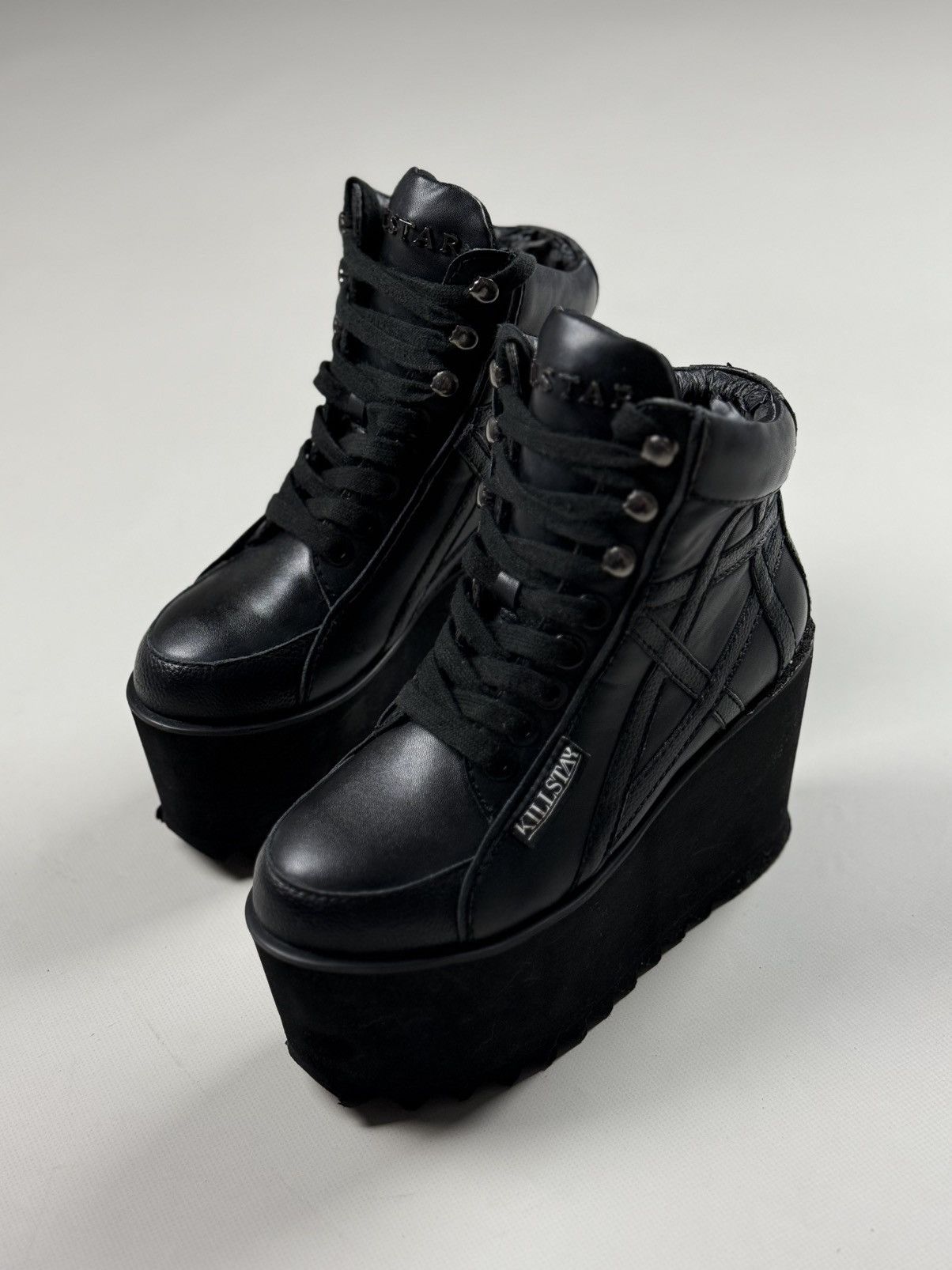 Killstar Killstar Ladies Gothic Platform PVC Sneakers Shoes Boots Size US 5 / IT 35 - 9 Thumbnail