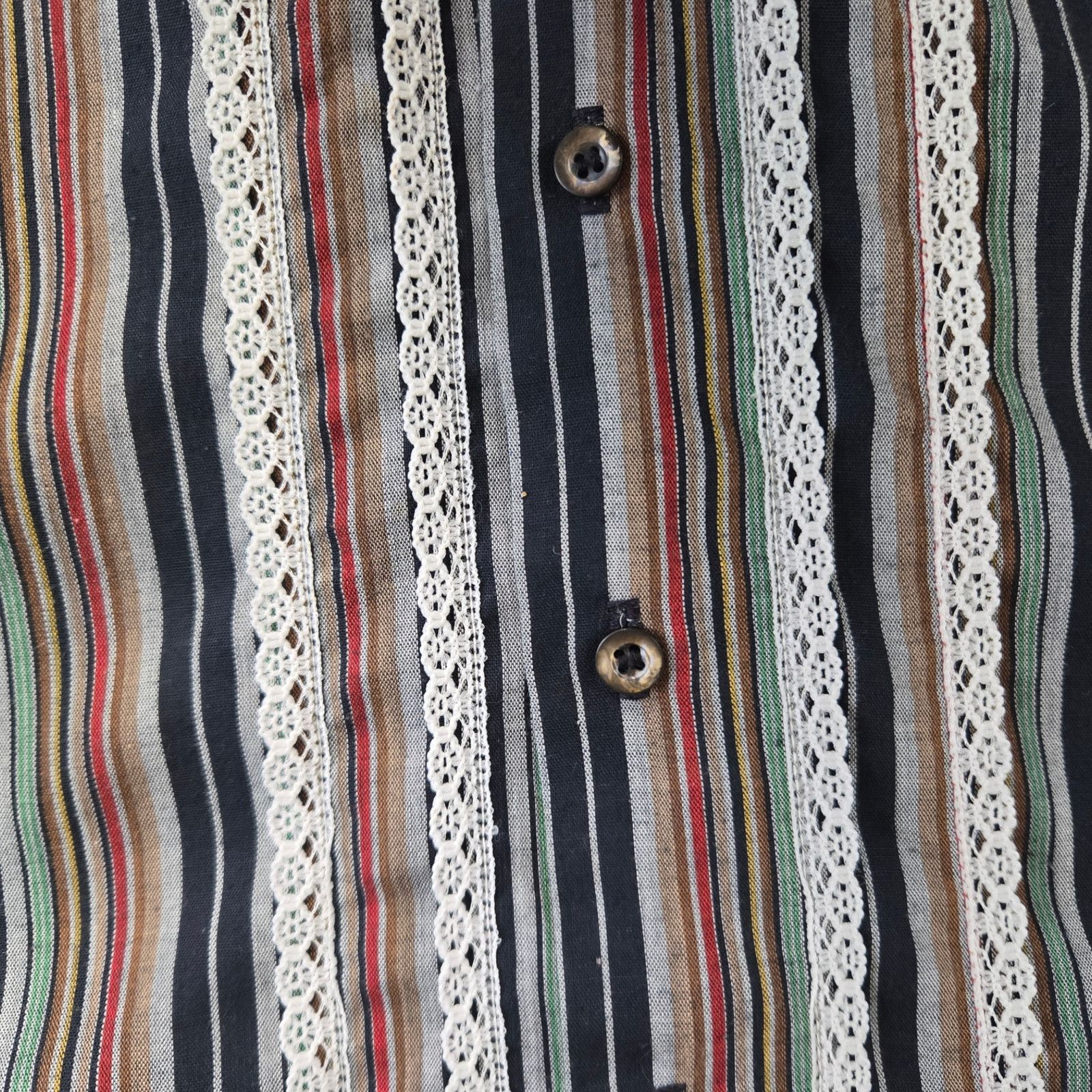 Vintage Vintage Retro Striped Button Down Blouse Size 12 Size XL / US 12-14 / IT 48-50 - 5 Thumbnail