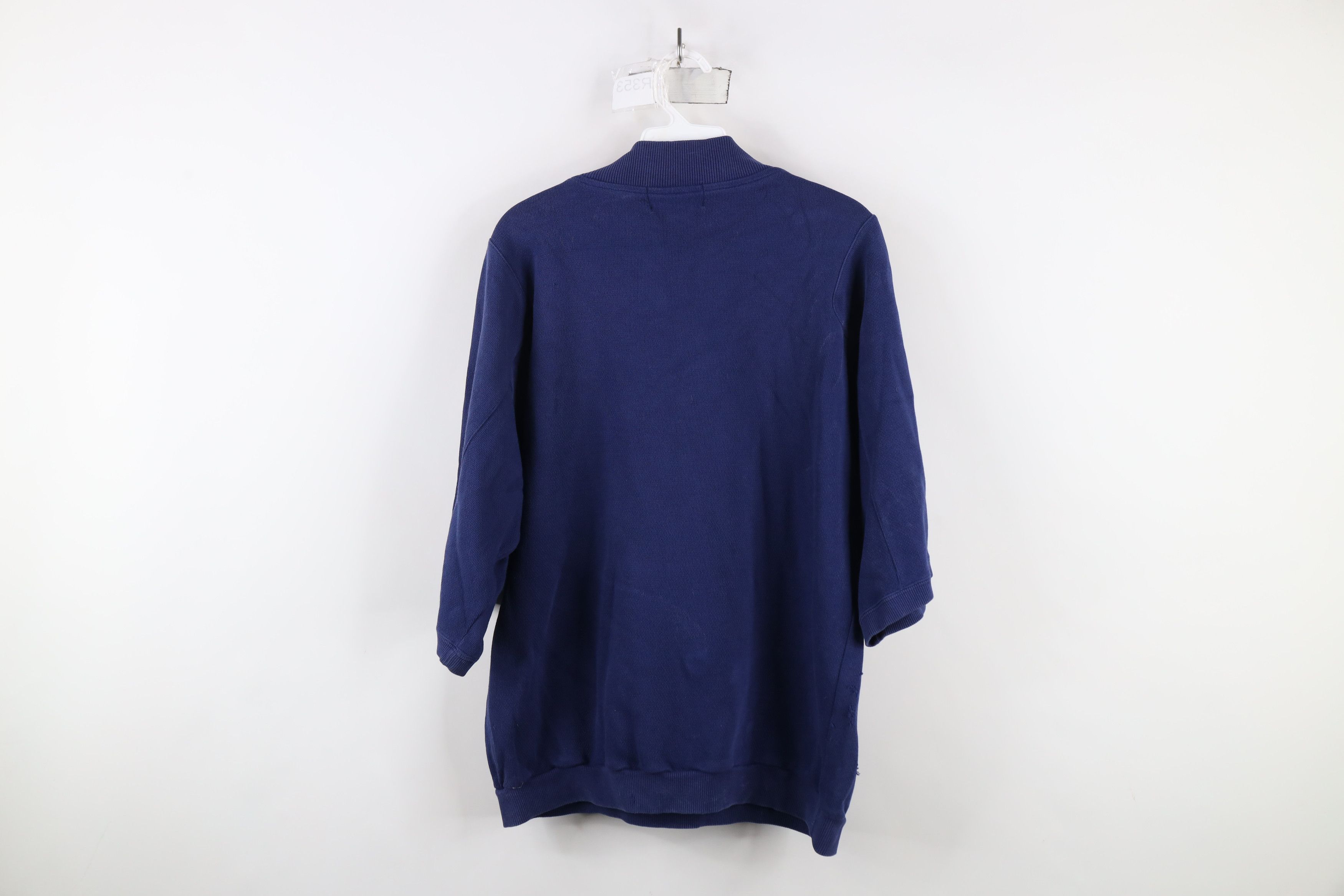 Eddie Bauer × Vintage Vintage 90s Eddie Bauer Half Zip Short Sleeve Sweatshirt Size US M / EU 48-50 / 2 - 11 Thumbnail