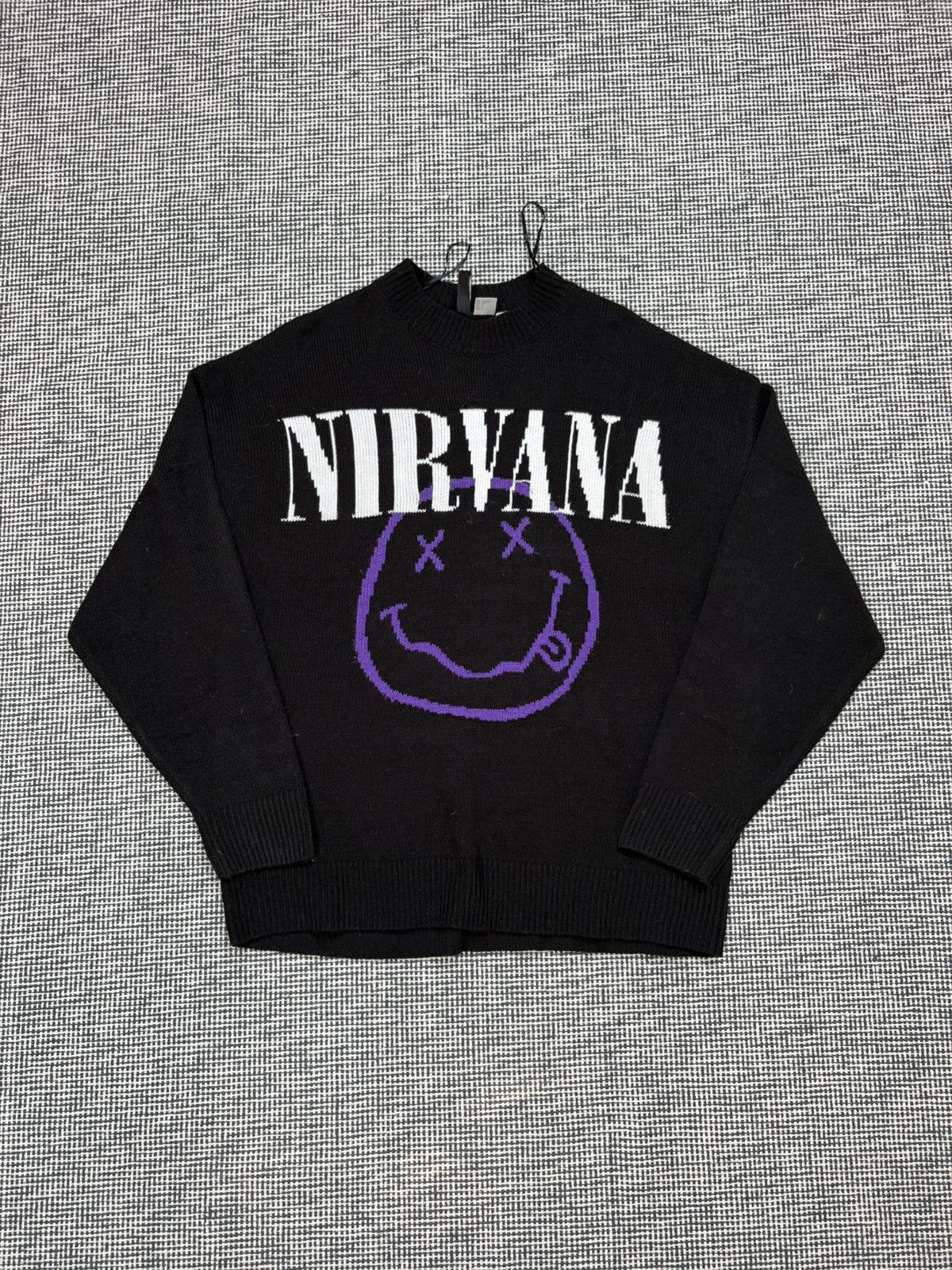 Nirvana H&M Nirvana fuzzy knit jumper sweater grunge alt avant garde Size US S / EU 44-46 / 1 - 2 Thumbnail