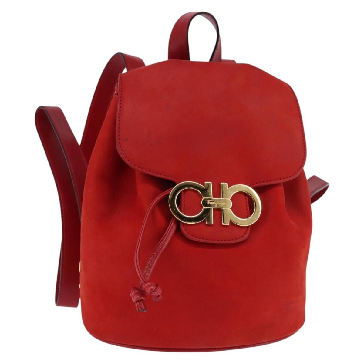 Salvatore Ferragamo Salvatore Ferragamo Gancini Flap Drawstring Backpack Leather Size ONE SIZE - 1 Thumbnail