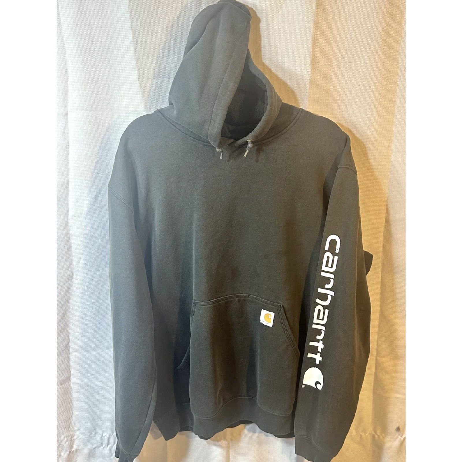 Carhartt Carhartt Black Drawstring Hoodie Pullover Mens L Kangaroo Pockets Sleeve Spell Size US L / EU 52-54 / 3 - 2 Thumbnail