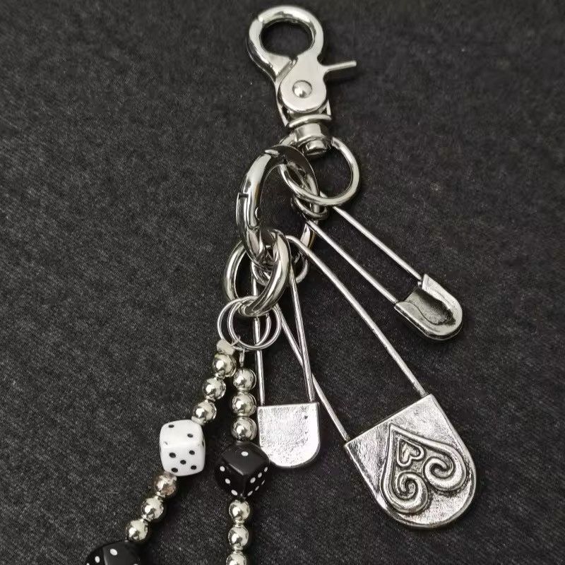 Japanese Brand × Jewelry Bilayer Black White lucky Dice Baccarat Pearl Pants chain Size ONE SIZE - 6 Thumbnail