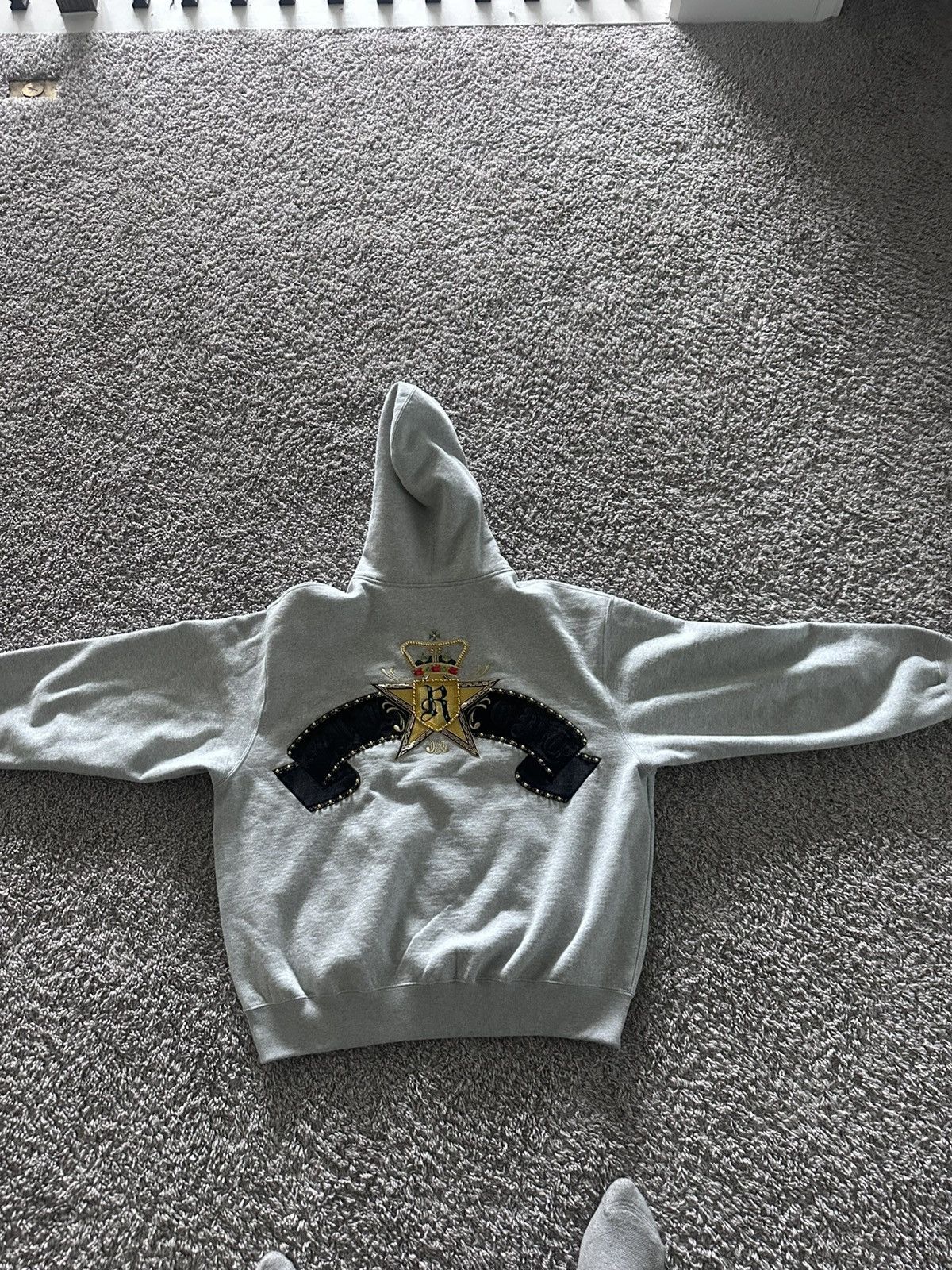 【Supreme】Crest Zip Up Hooded Sweatshirt Heather Grey 25SS Supreme Crest Zip Up Hooded Sweatshirt (SS25) - $188
