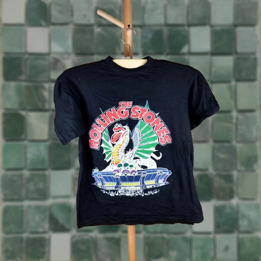 Vintage VINTAGE ROLLING STONES LOS ANGELES TOUR T-SHIRT 81' DEADSTOCK M Black Men Size US M / EU 48-50 / 2 - 1 Thumbnail