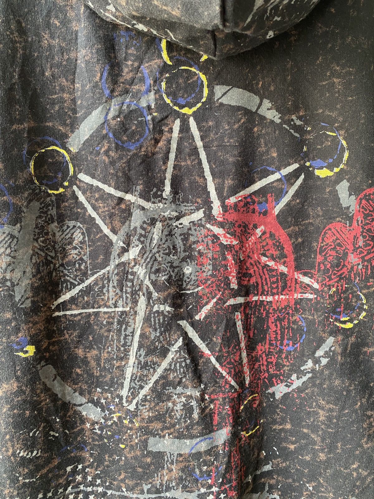 Japanese Brand SACKS Hoodie Overprint Distressed Design Size US M / EU 48-50 / 2 - 9 Thumbnail