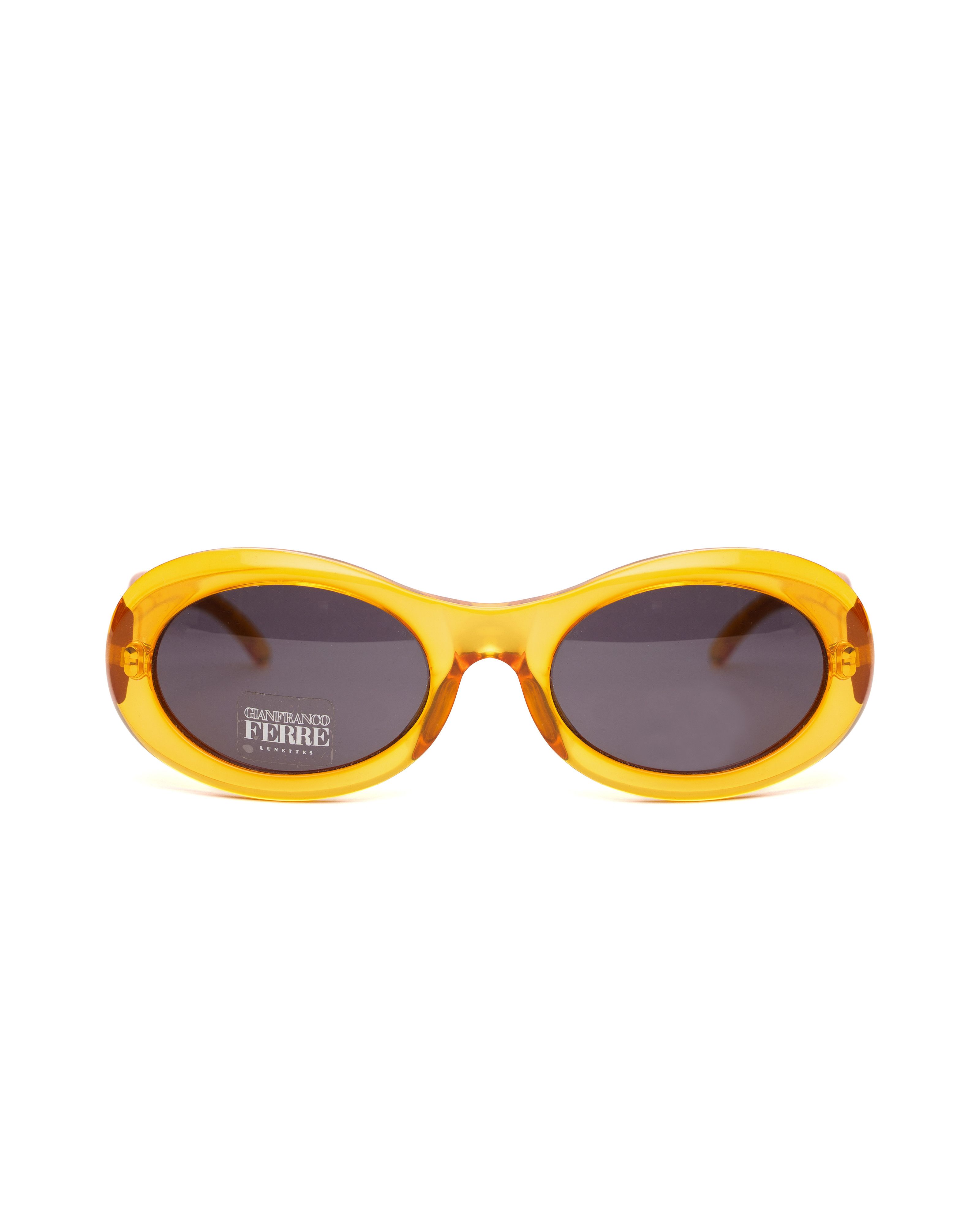 Gianfranco Ferre Gianfranco Ferre '90s Transparent Orange Round Sunglasses Size ONE SIZE - 2 Thumbnail