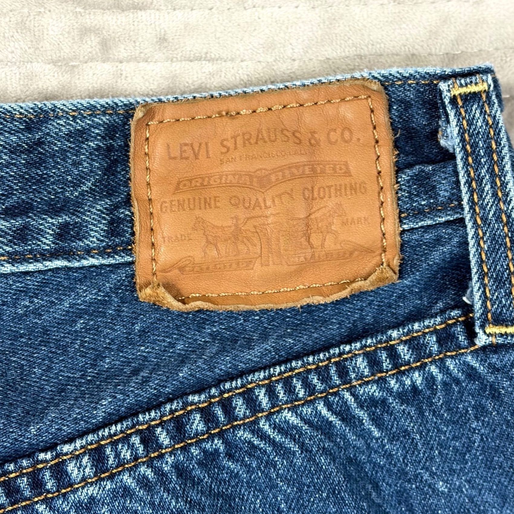 Levi's Levis Ribcage Straight Ankle Jeans Blue Denim Raw Hem 72693-0086 W30 L27 Jeans Women High-Rise 5-Pocket Vintage Look Size 24" / US 00 / IT 34 - 3 Thumbnail