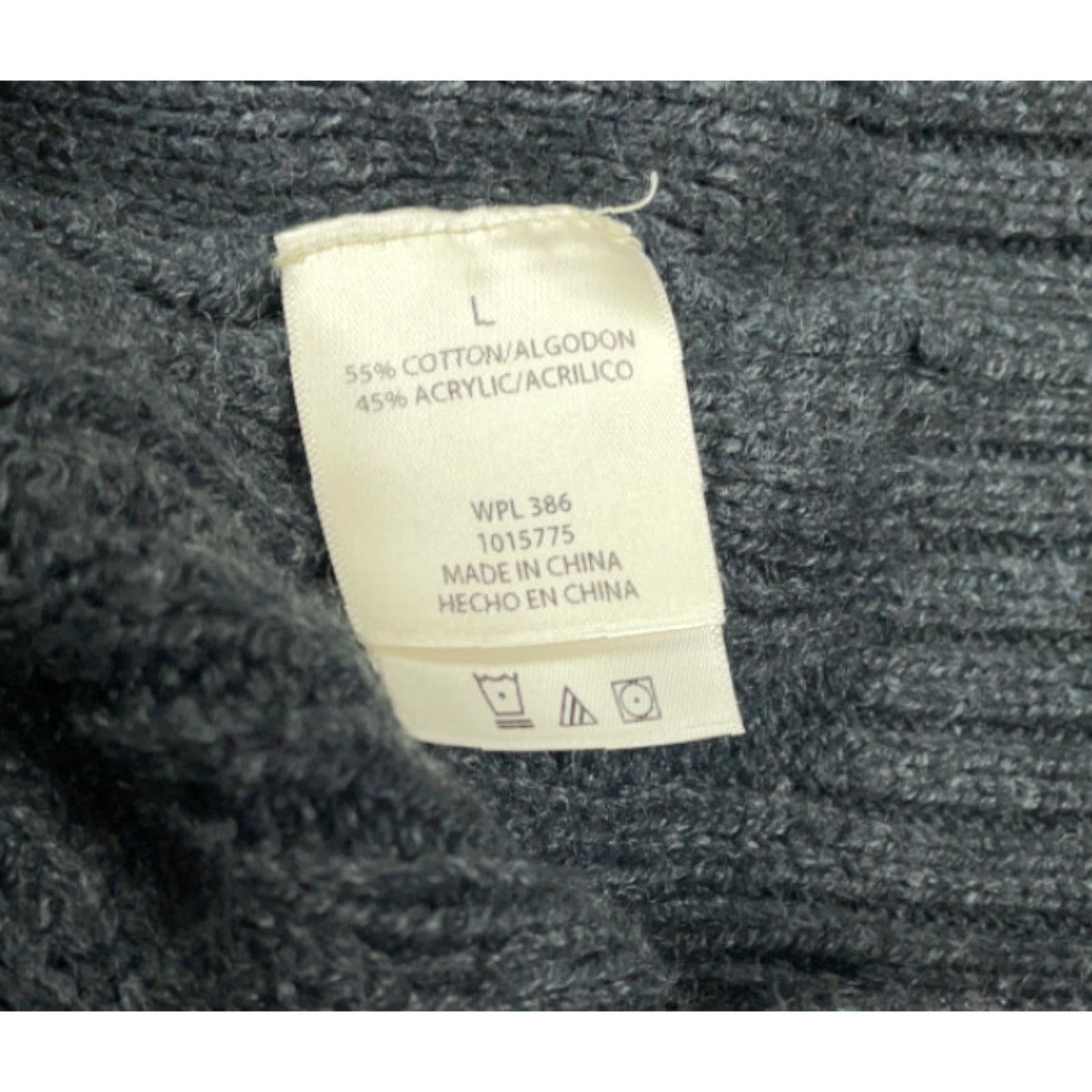 Haggar Haggar Mens Sweater Pullover Knit Cable-Knit Shawl Collar Heavyweight Dark Gray Large Size US L / EU 52-54 / 3 - 6 Thumbnail
