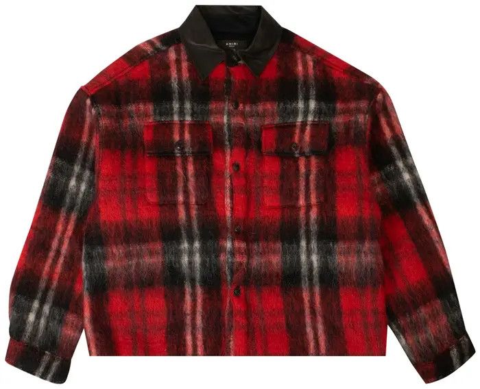 o1y0525 Checked Shirt in Red/Black