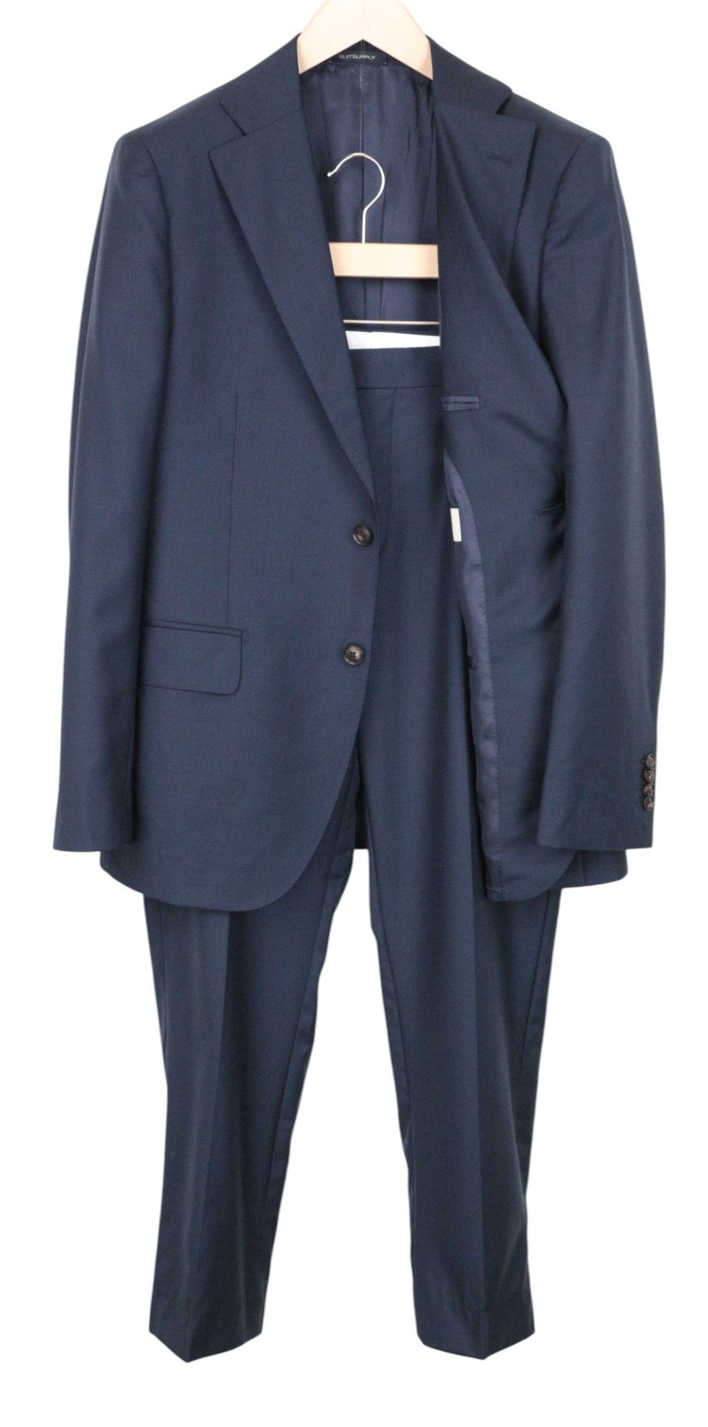 Suitsupply LA SPALLA UK42R Blue Wool 2 Piece Suit 67985 Size 42R - 1 Thumbnail