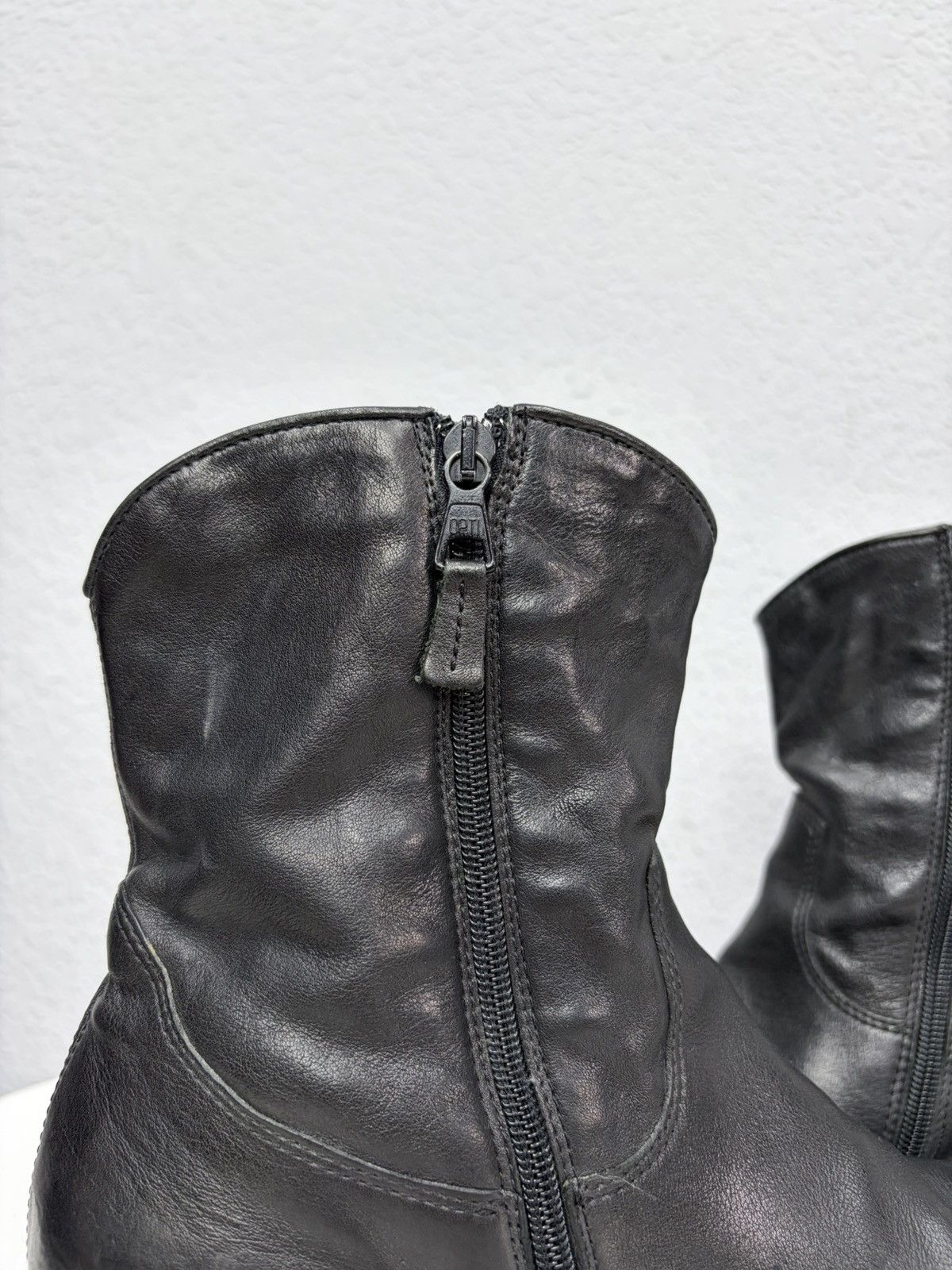 Hedi Slimane AS 98 Vibe Artisan Black Leather Side Zip Ankle Biker Boots Size US 7.5 / EU 40-41 - 7 Thumbnail