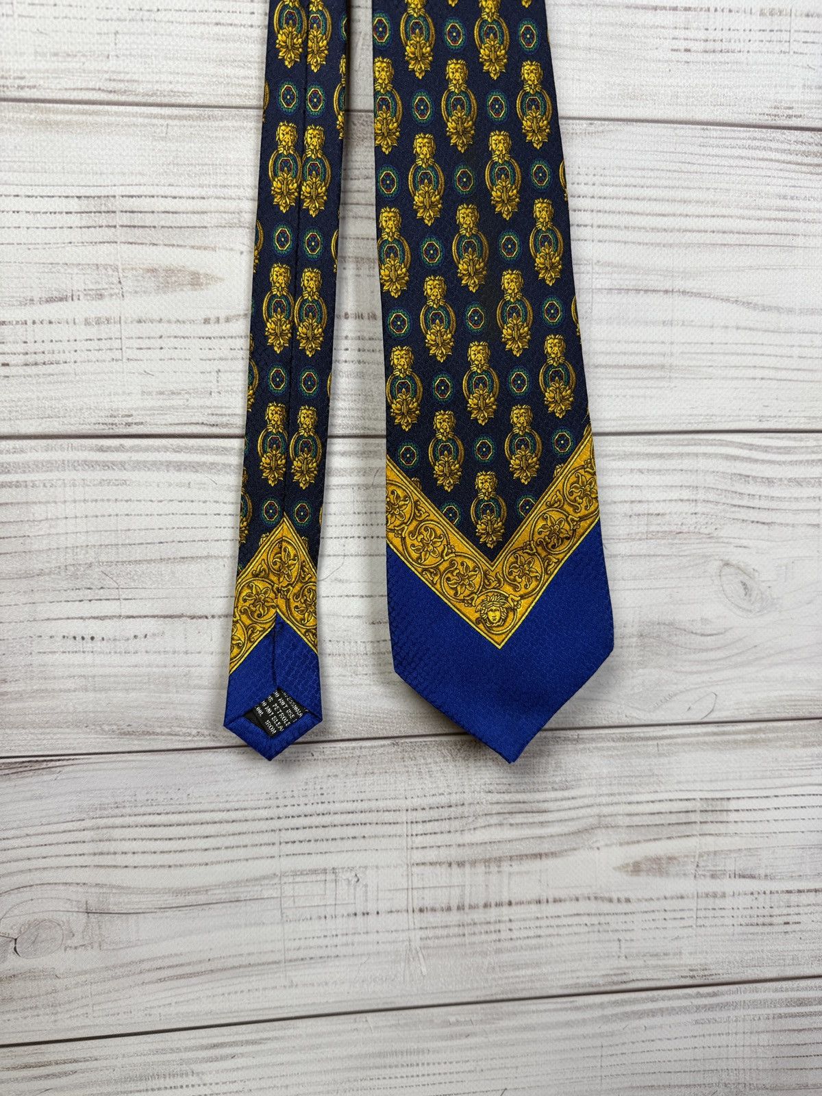 Versace Gianni Versace Tie Vintage 90s Medusa Monogram Designer Rare Size ONE SIZE - 3 Thumbnail