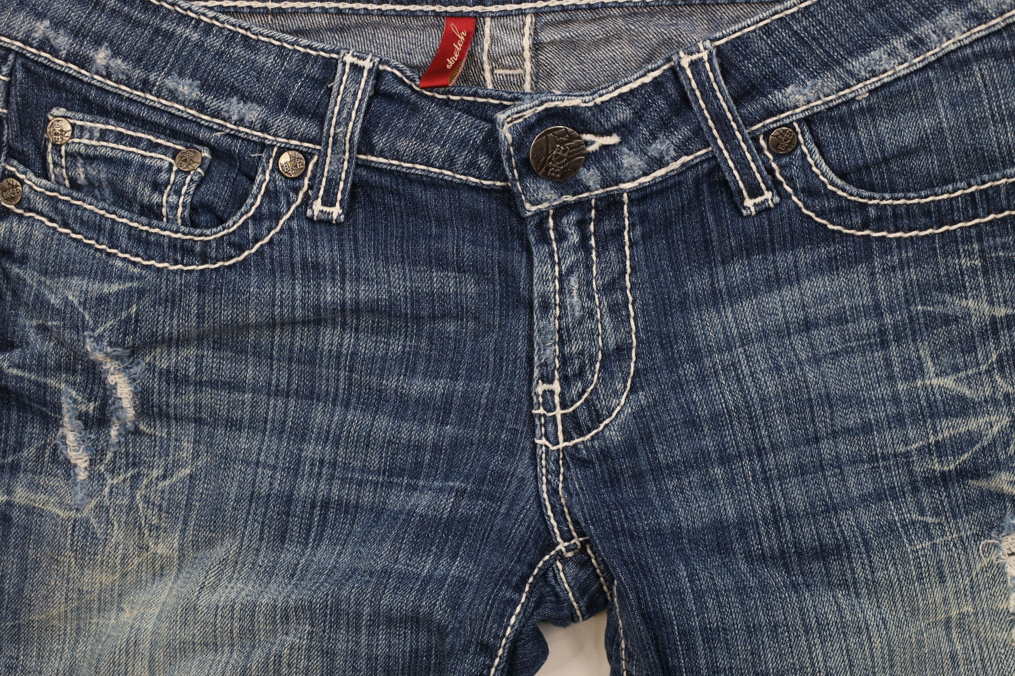 Vintage Buckle BKE Stitch Stella Stretch Denim Jean Shorts Blue Size 26" / US 2 / IT 38 - 3 Thumbnail