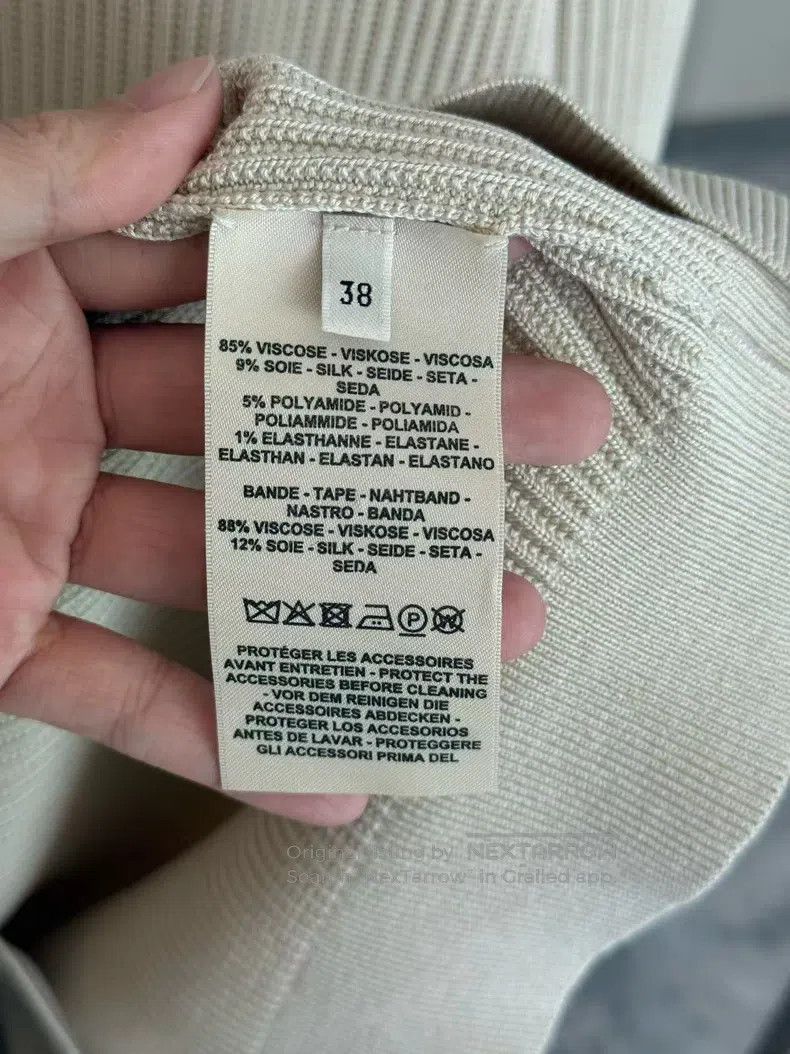Hermes Hermes Knit Maxi Dress - Beige with Chain Detail Size XS / US 0-2 / IT 36-38 - 4 Thumbnail
