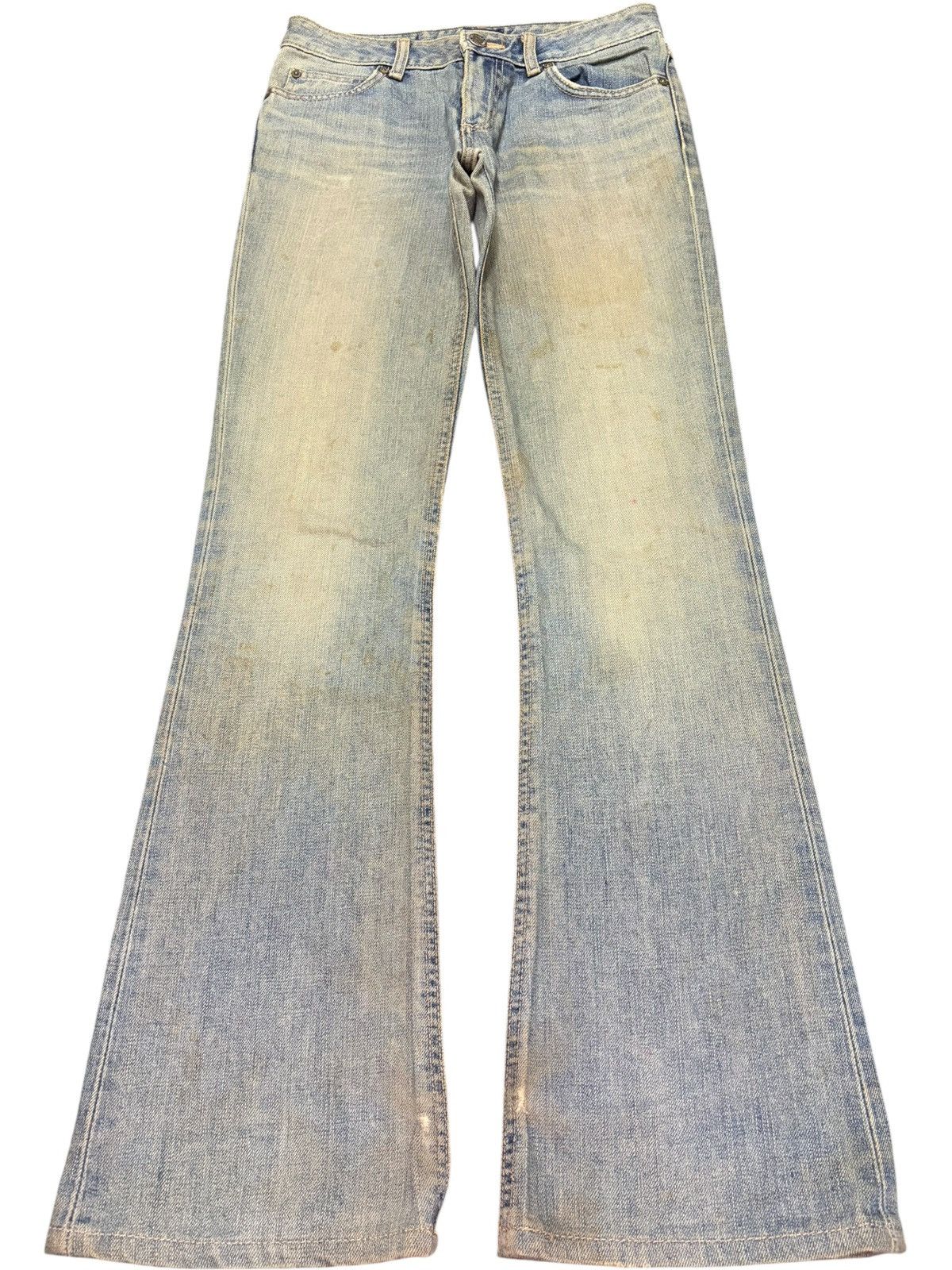 Edwin Vintage Edwin Something Mud Wash Distress Flare Jeans Size 27" / US 4 / IT 40 - 1 Thumbnail
