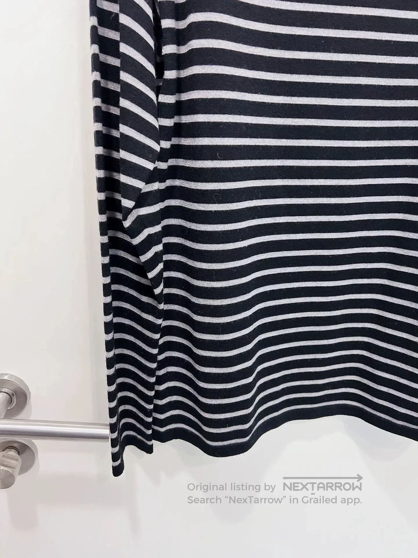 Saint Laurent Paris Saint Laurent Black White Striped Knit Top. Size S / US 4 / IT 40 - 4 Thumbnail