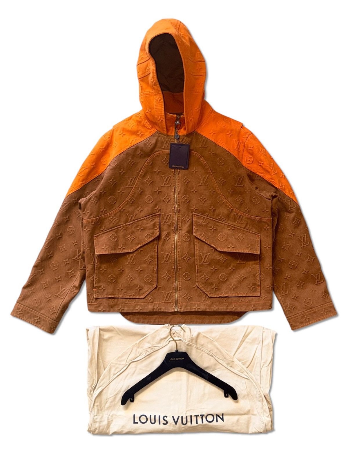 Louis Vuitton Louis Vuitton Carpenter 54 Hooded Denim Jacket 3D Monogram Size US L / EU 52-54 / 3 - 1 Thumbnail