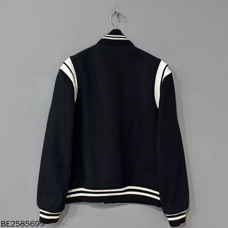 Saint Laurent Paris Classic Black and White Baseball Jacket-2506 Size US L / EU 52-54 / 3 - 3 Thumbnail